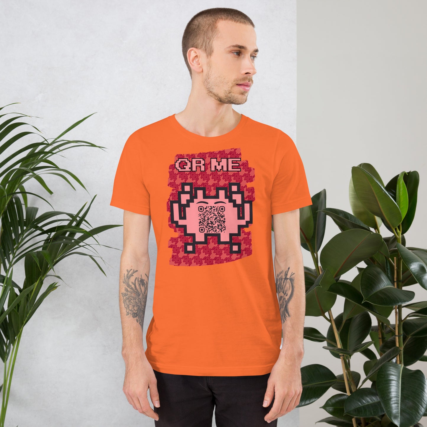 Red Alien QR Code T-Shirt – Go Boldly and Share