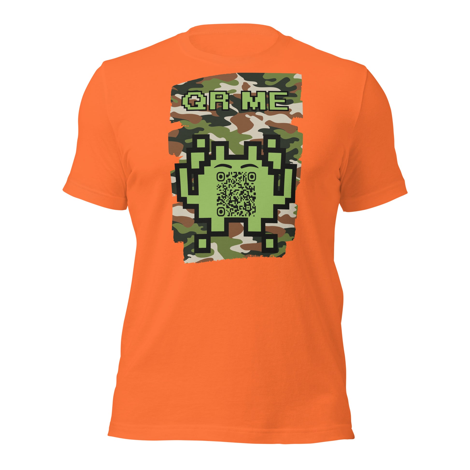 Green Camo Alien QR Code T-Shirt β For Gamers and Digital Creators