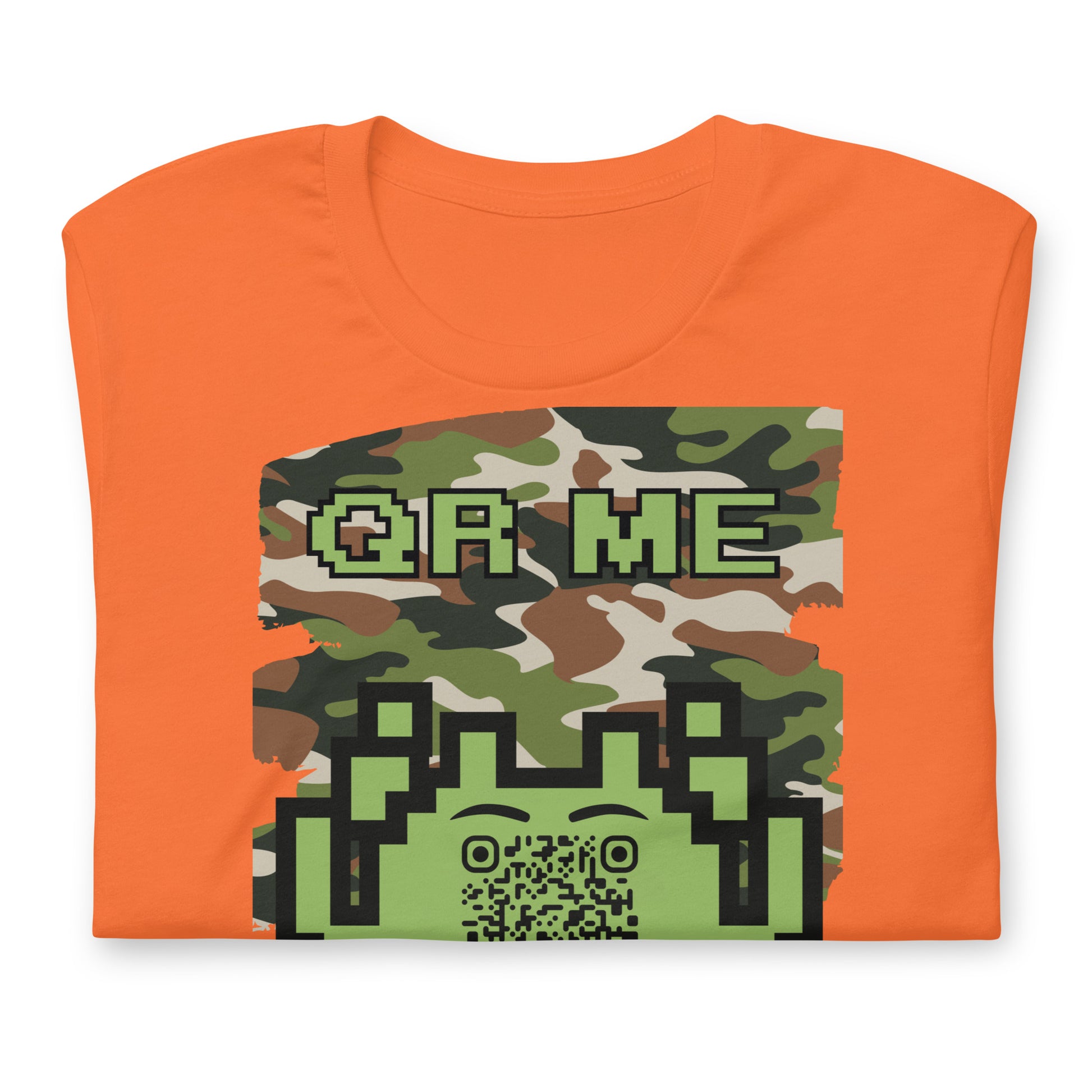 Green Camo Alien QR Code T-Shirt β For Gamers and Digital Creators