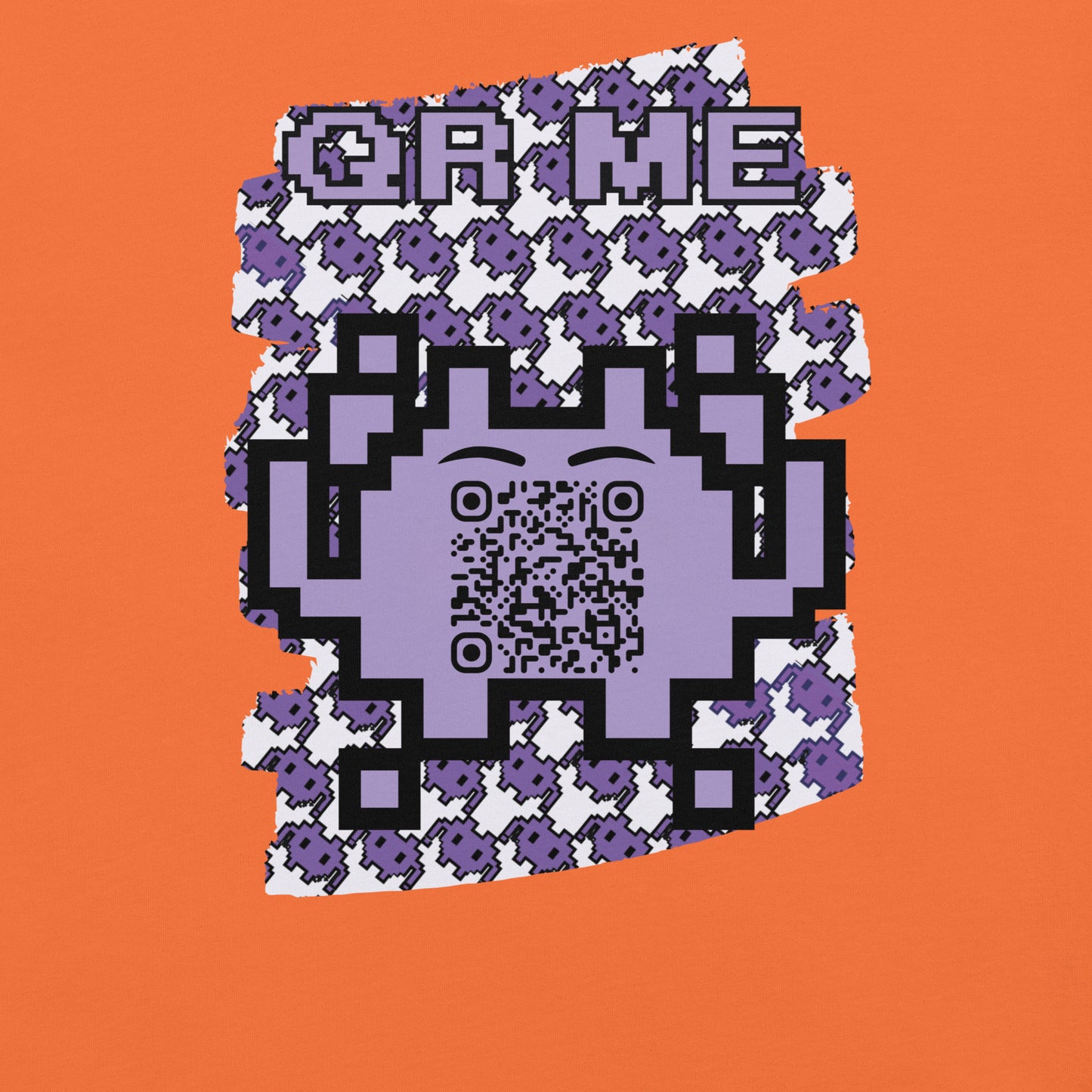 Purple Alien QR Code T-Shirt – For Gamers and YouTubers