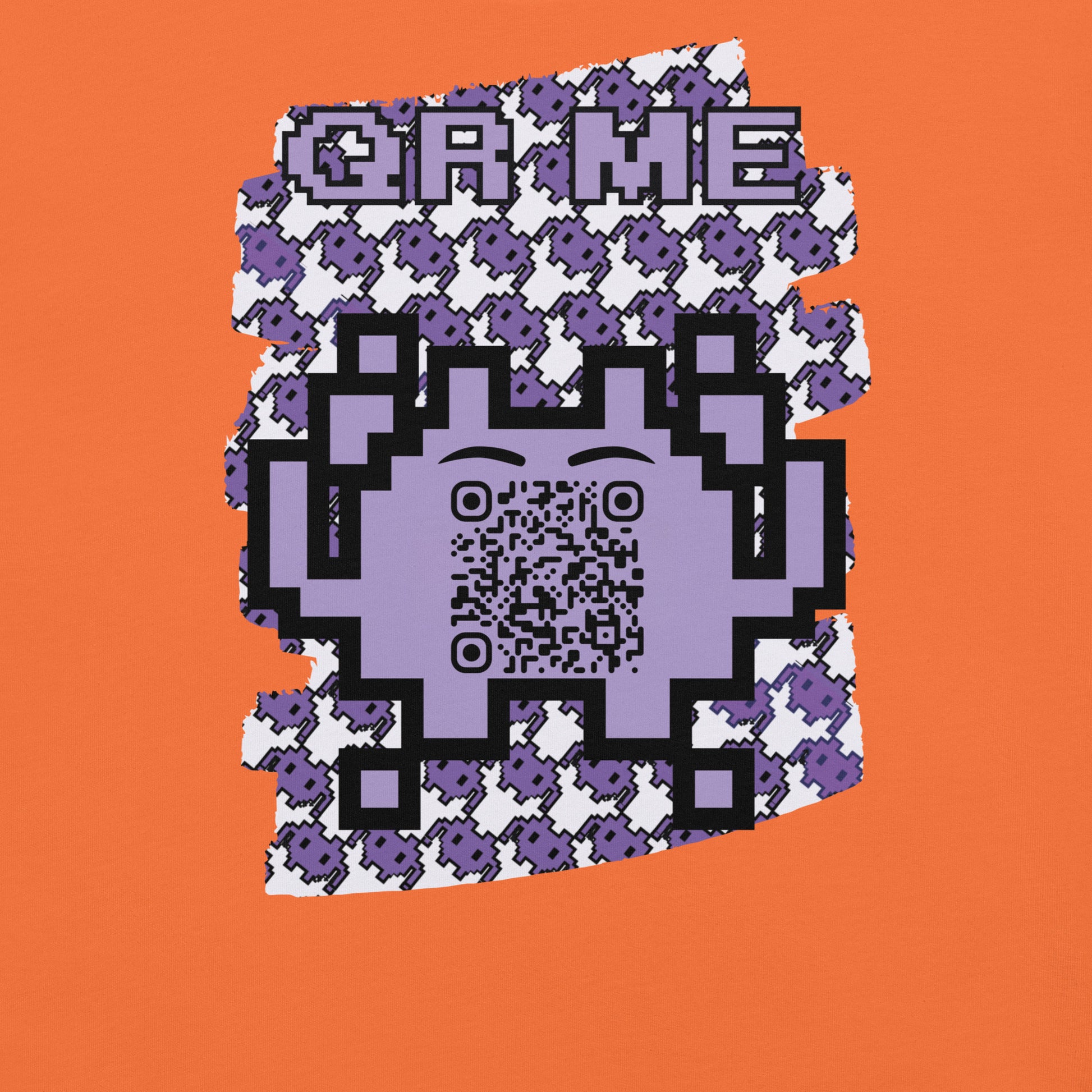 Purple Alien QR Code T-Shirt – For Gamers and YouTubers