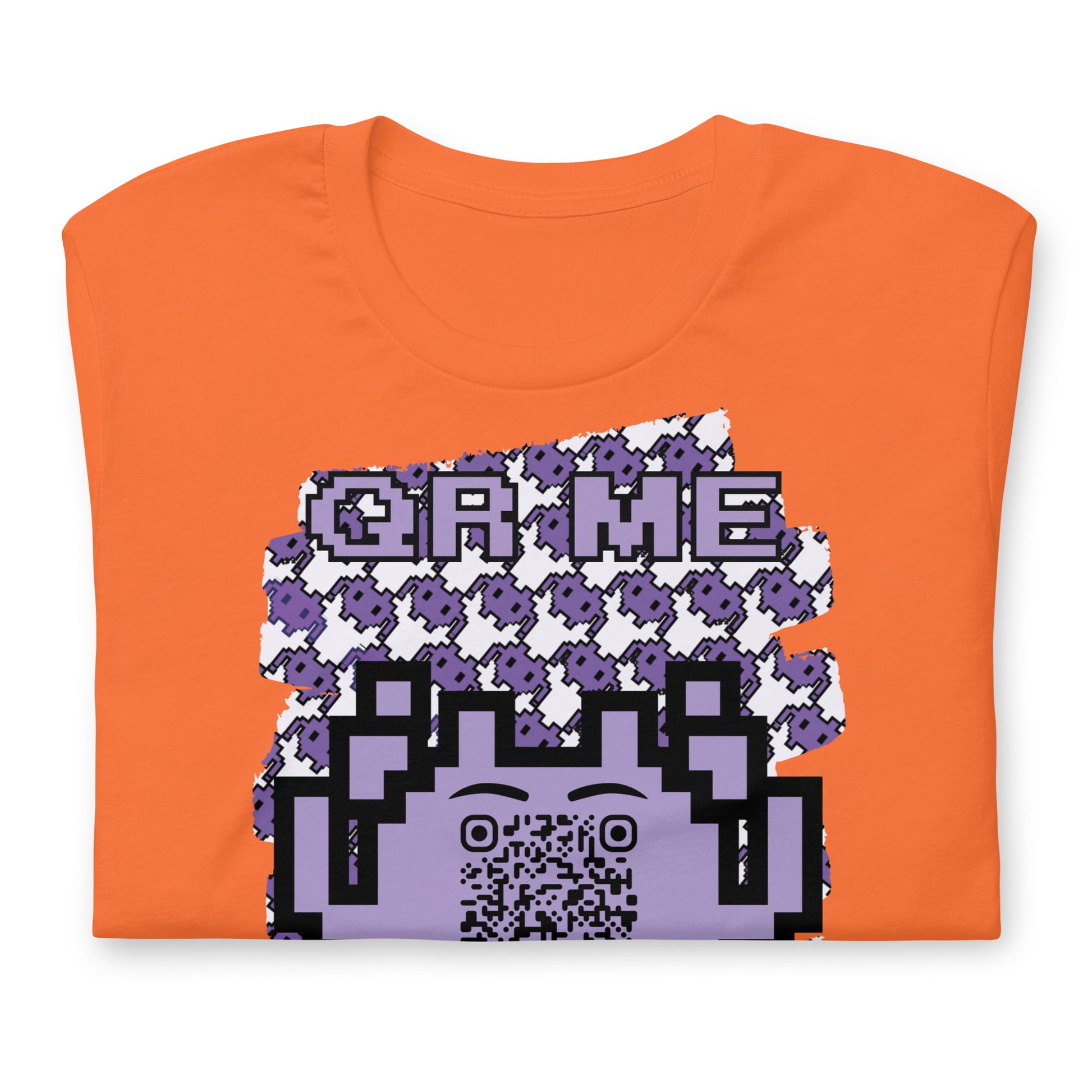 Purple Alien QR Code T-Shirt – For Gamers and YouTubers