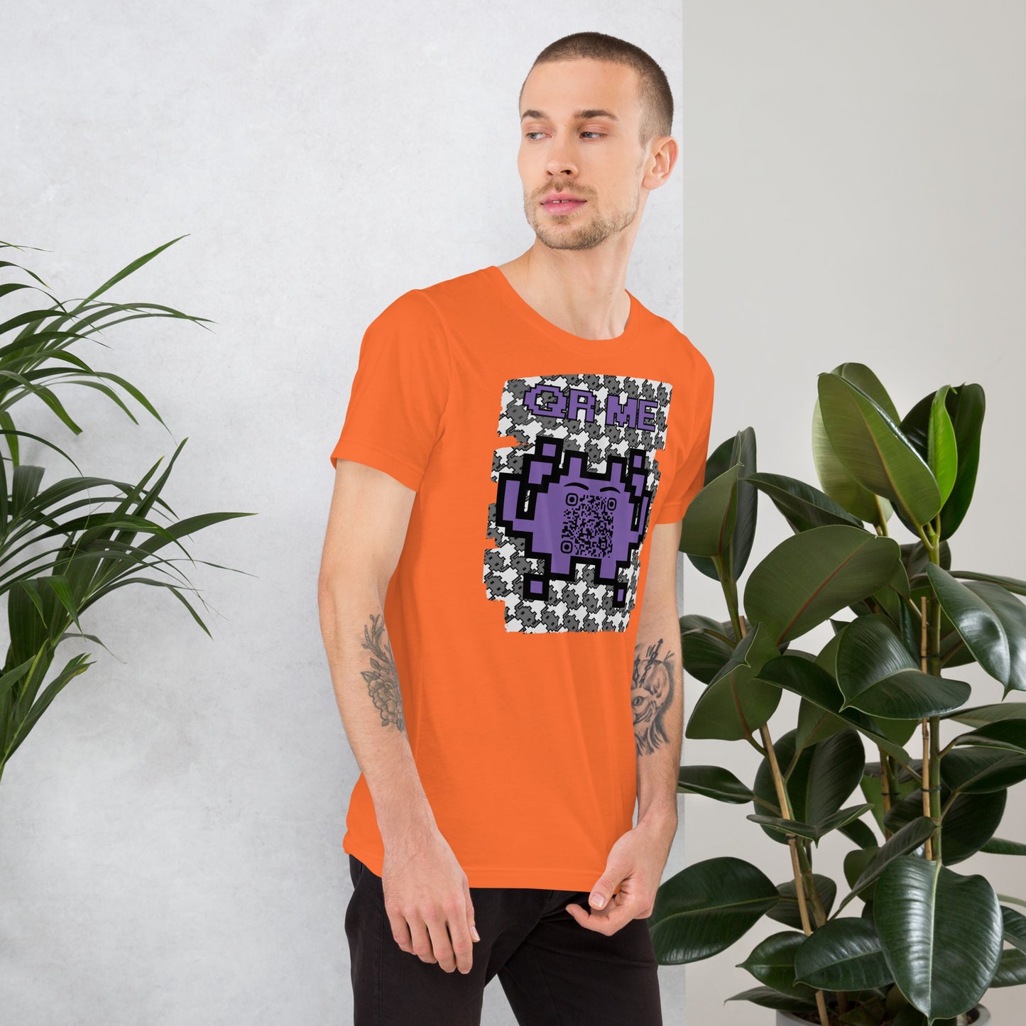 Mono Alien QR Code T-Shirt – Share Your Gaming and YouTube Links