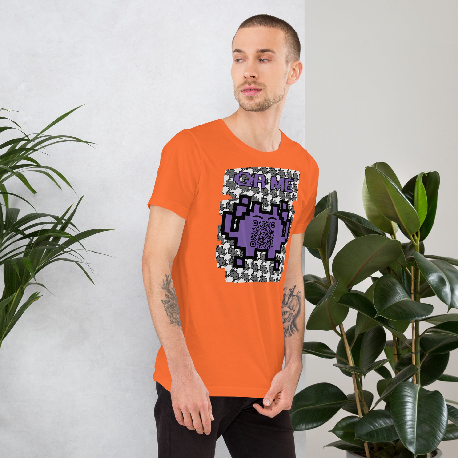 Mono Alien QR Code T-Shirt – Share Your Gaming and YouTube Links