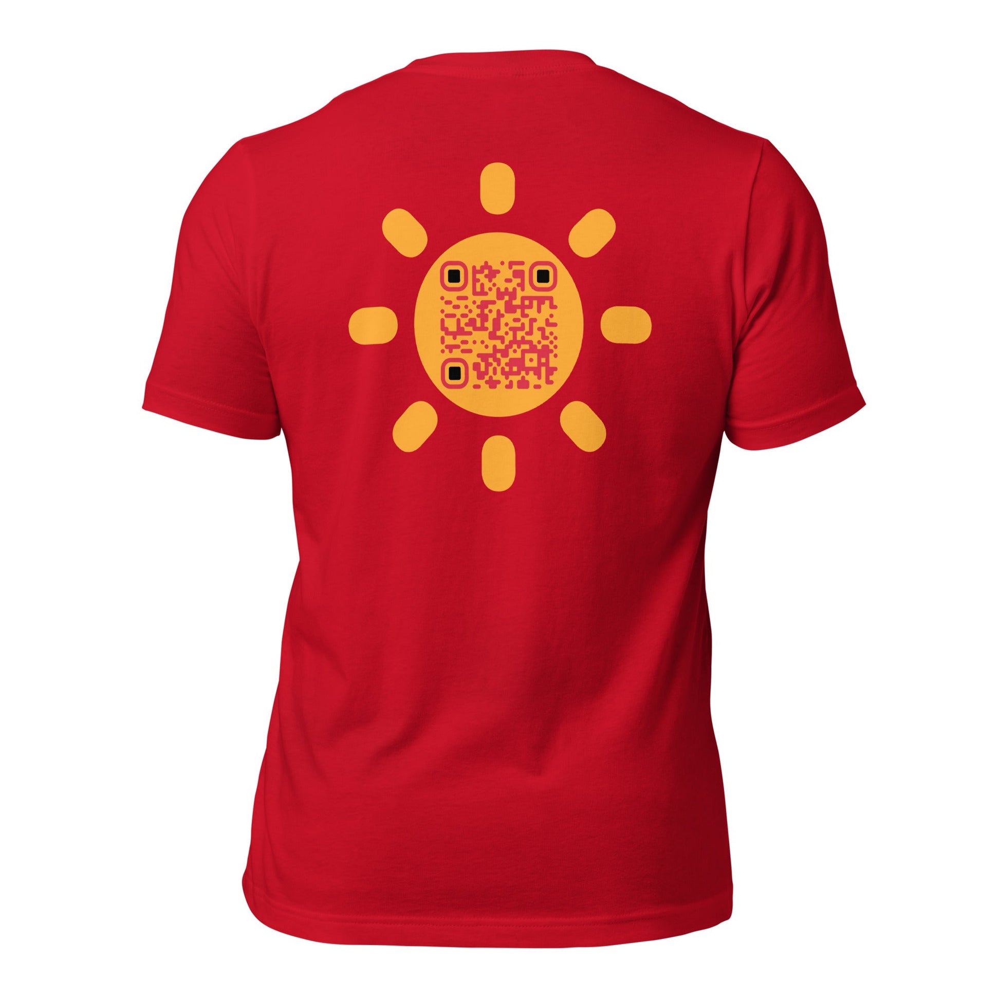 Sunshine Emoji Personalized QR Code Unisex T-Shirts