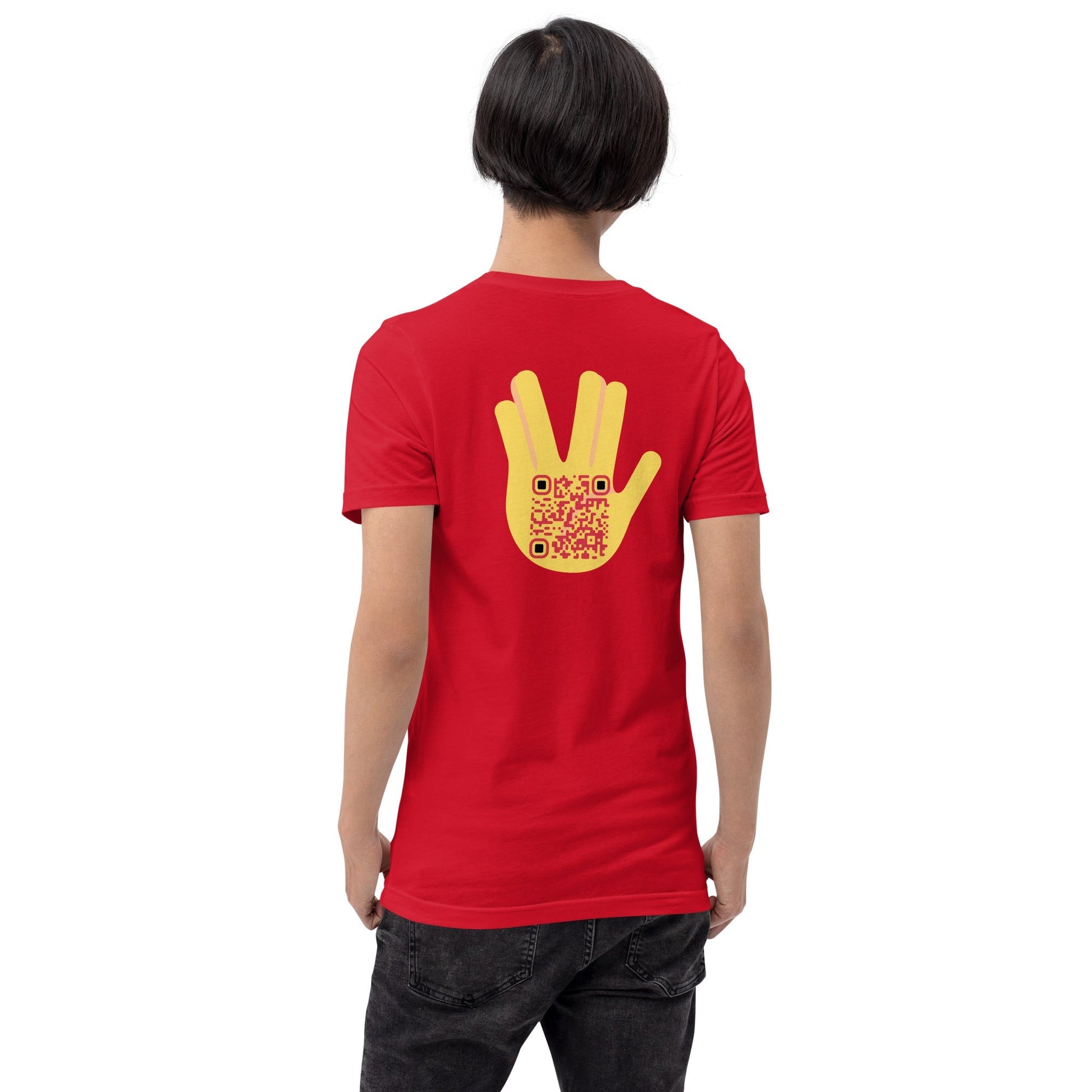 Vulcan Wave Emoji Personalized QR Code T-Shirt