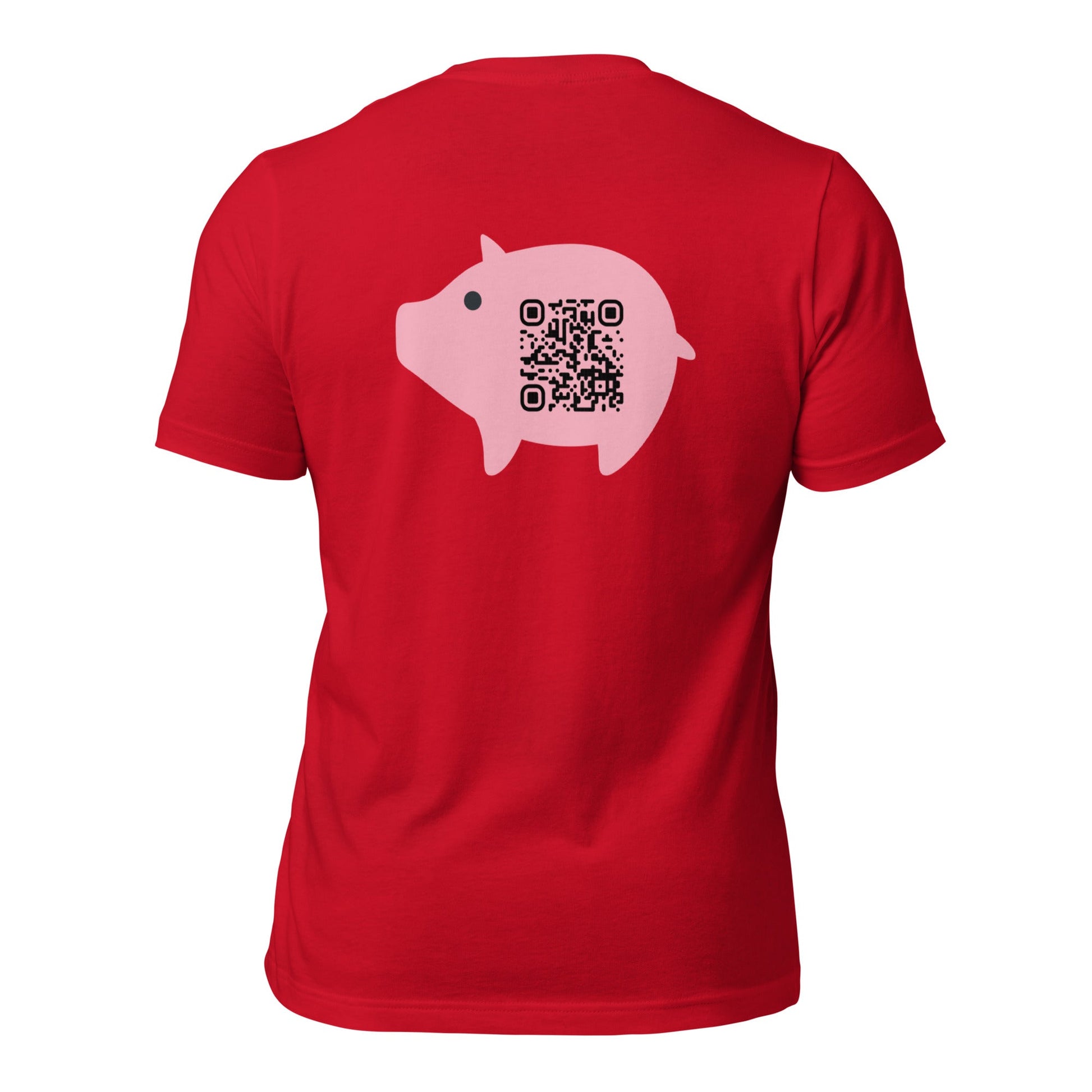 Cute Pig Emoji Personalized QR Code Unisex T-Shirt