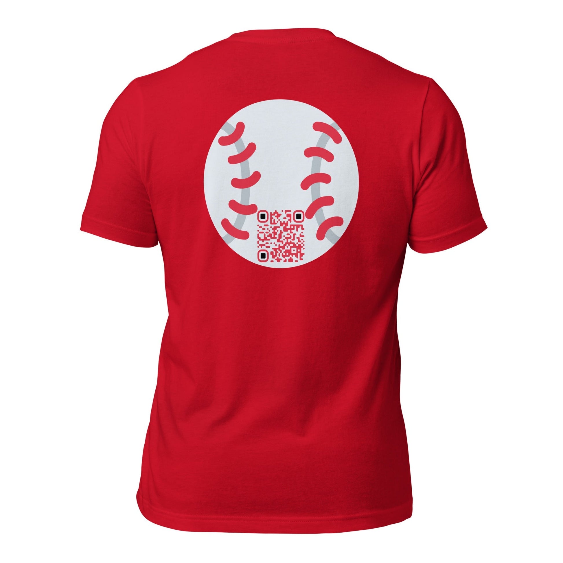 Baseball Emoji Personalized QR Code Unisex T-Shirt