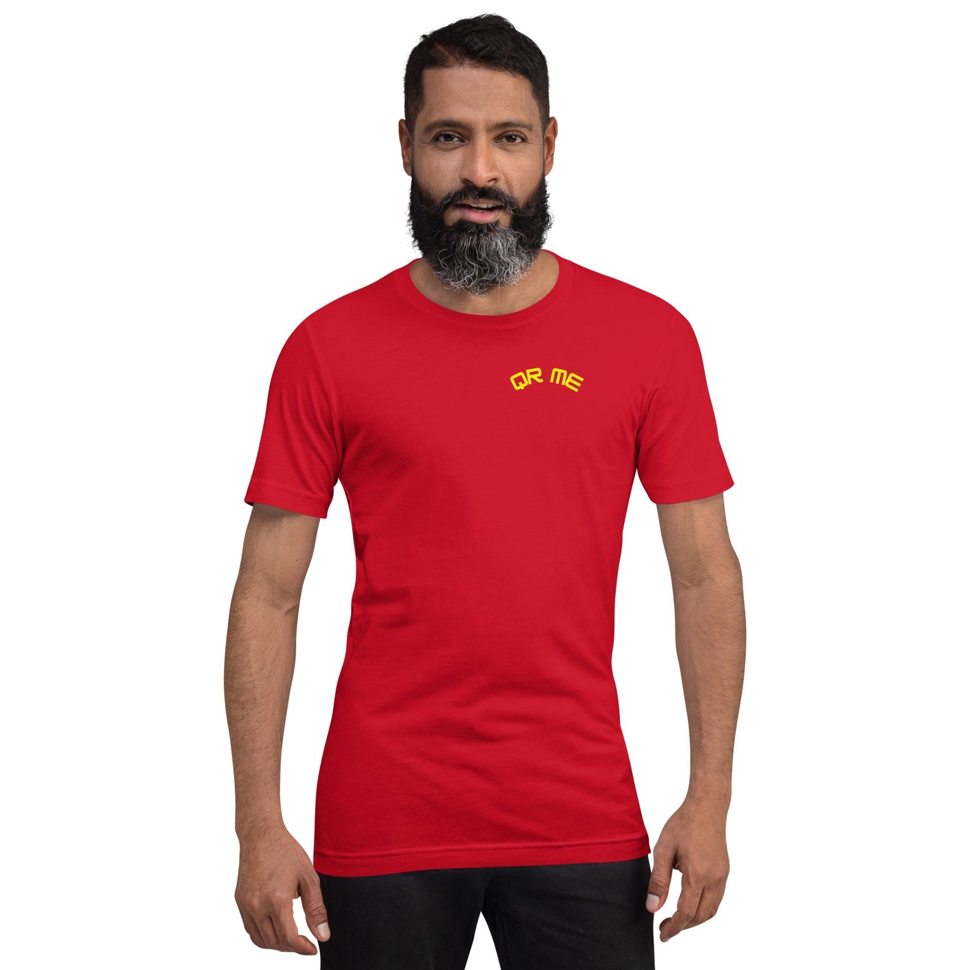 Baseball Emoji Personalized QR Code Unisex T-Shirt