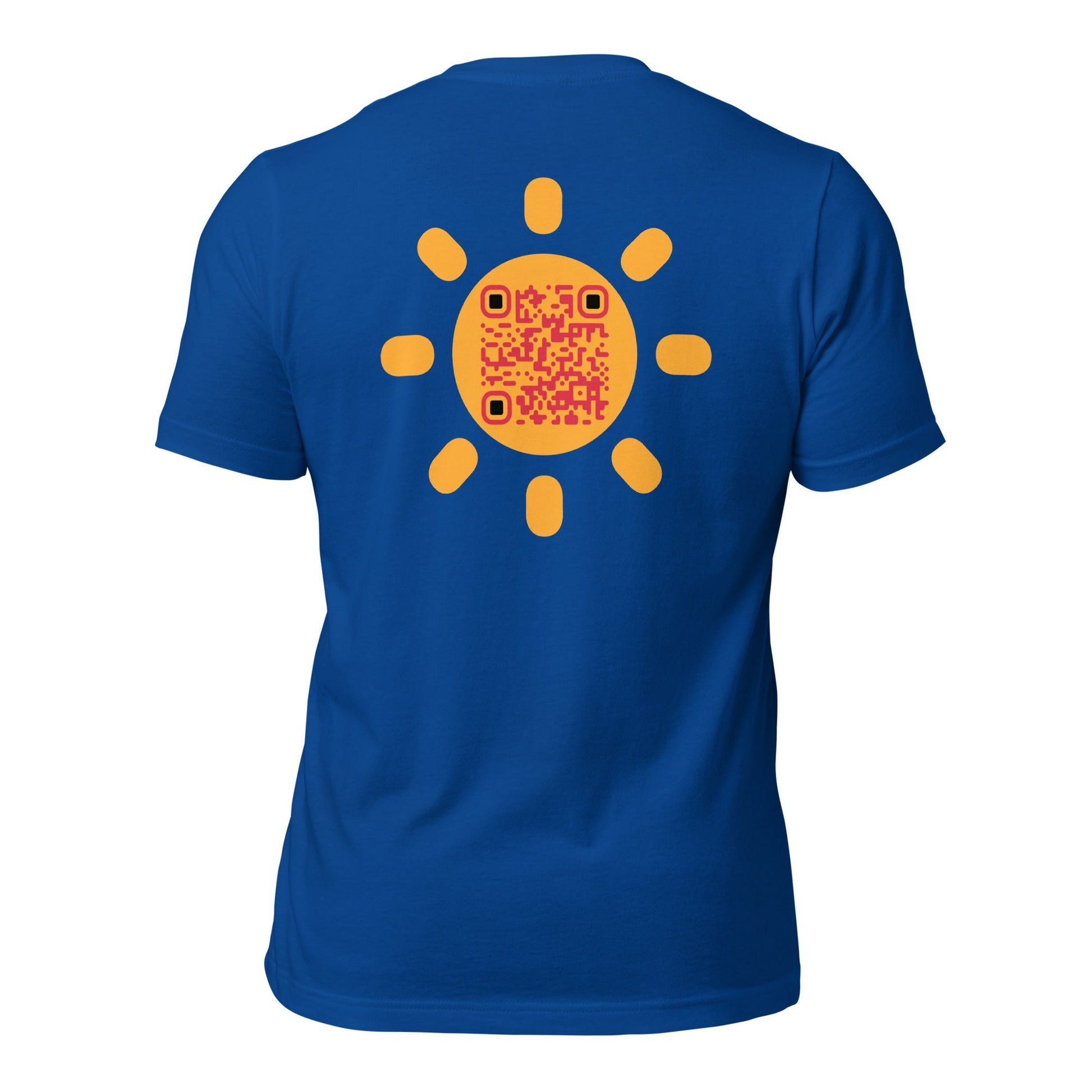 Sunshine Emoji Personalized QR Code Unisex T-Shirts