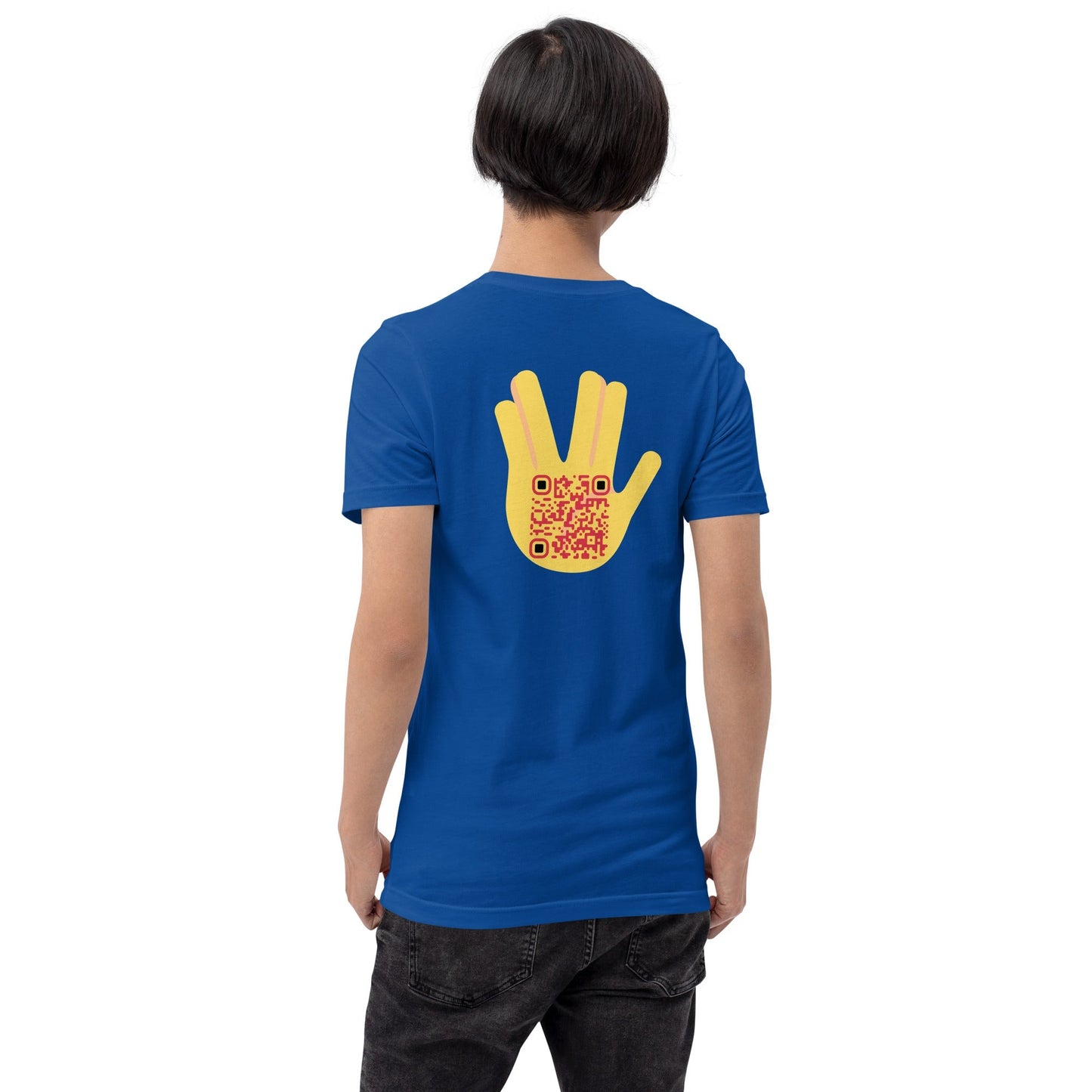 Vulcan Wave Emoji Personalized QR Code T-Shirt