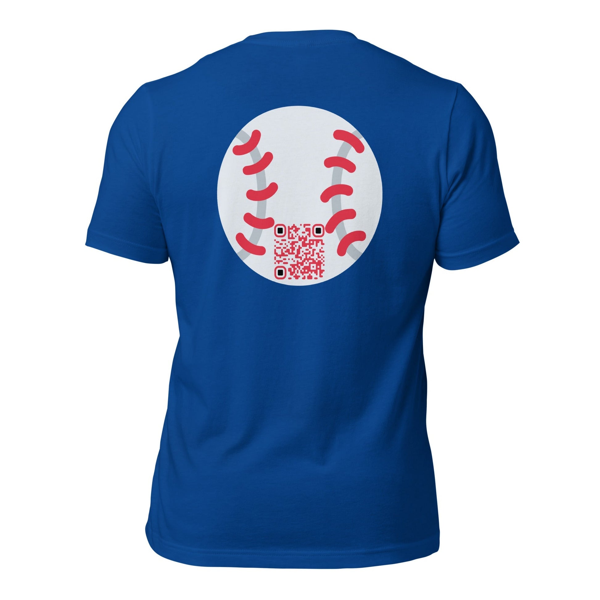 Baseball Emoji Personalized QR Code Unisex T-Shirt