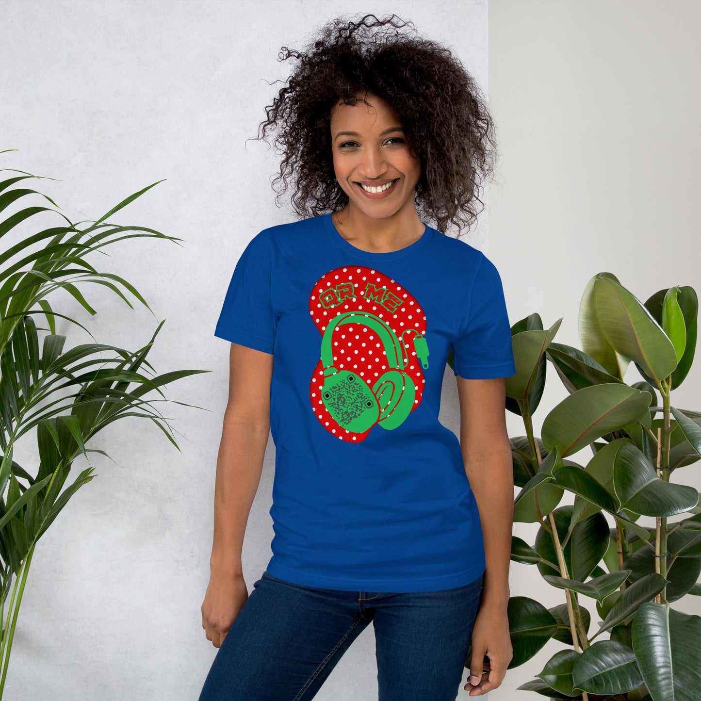 Polka Dot QR Code T-Shirt – Share Your Playlist in Style