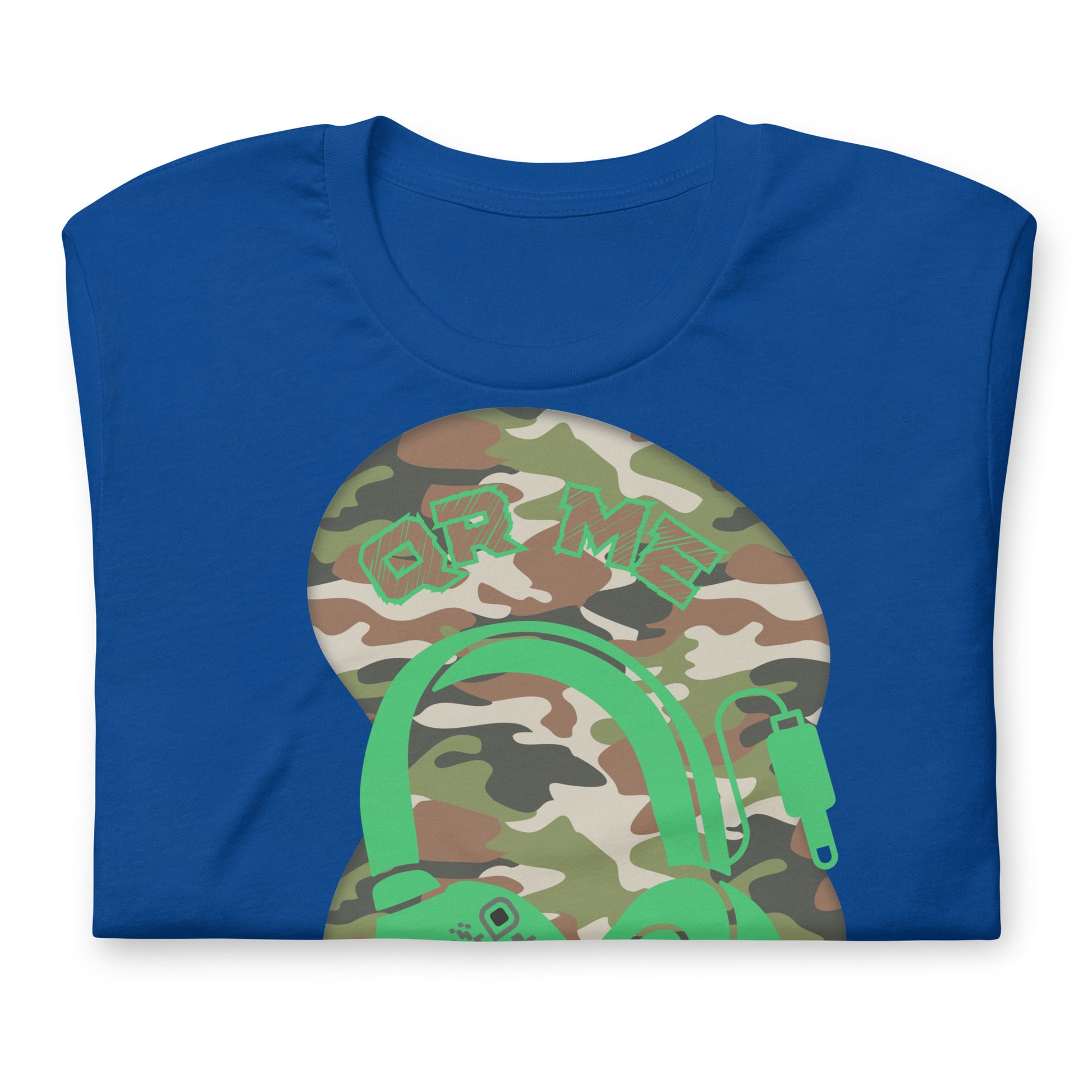 Green Camo QR Code T-Shirt – Share Your Music in Style