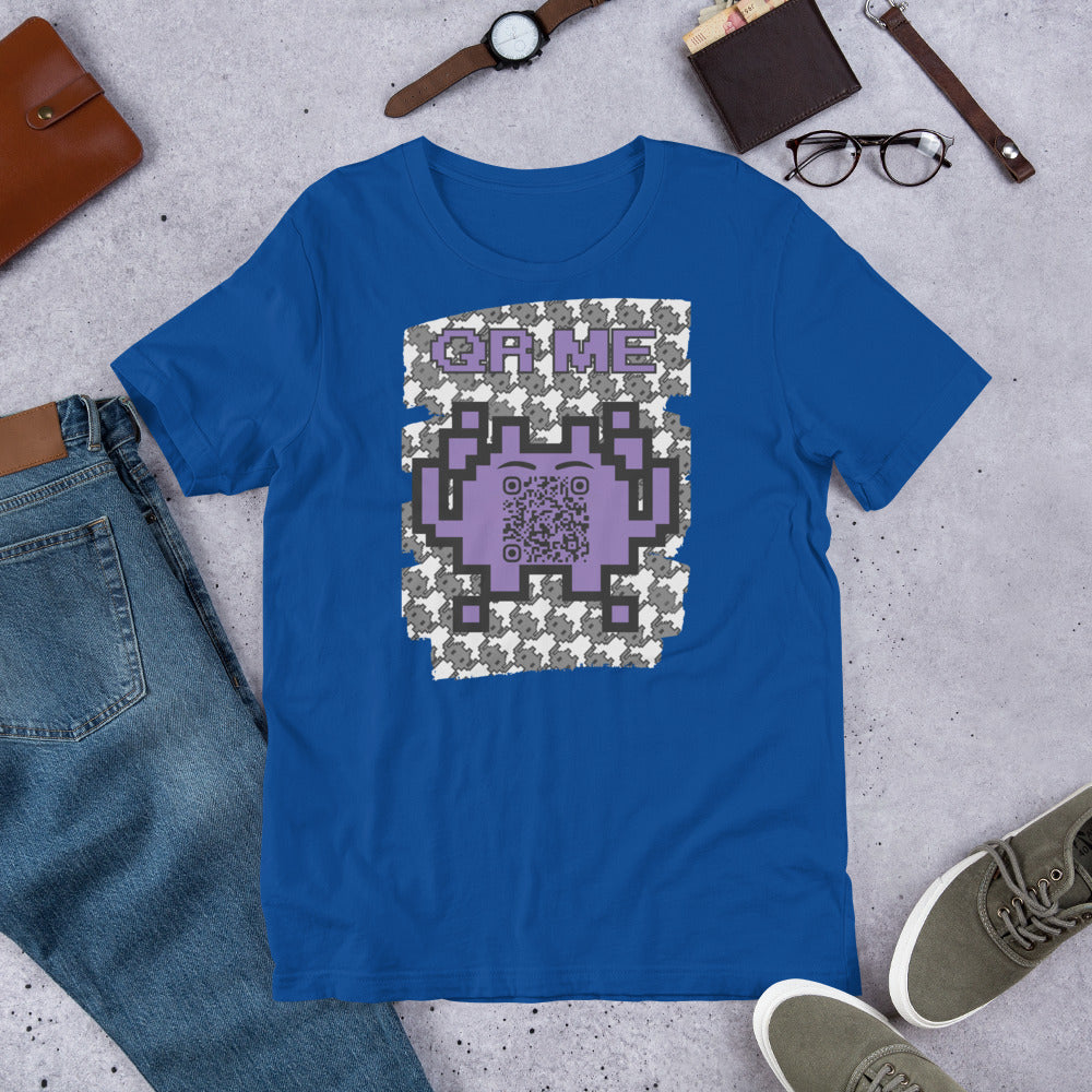 Mono Alien QR Code T-Shirt – Share Your Gaming and YouTube Links
