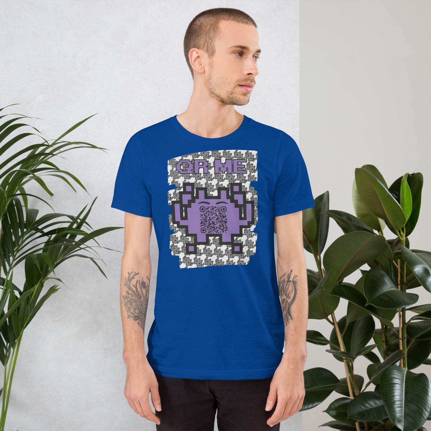 Mono Alien QR Code T-Shirt – Share Your Gaming and YouTube Links