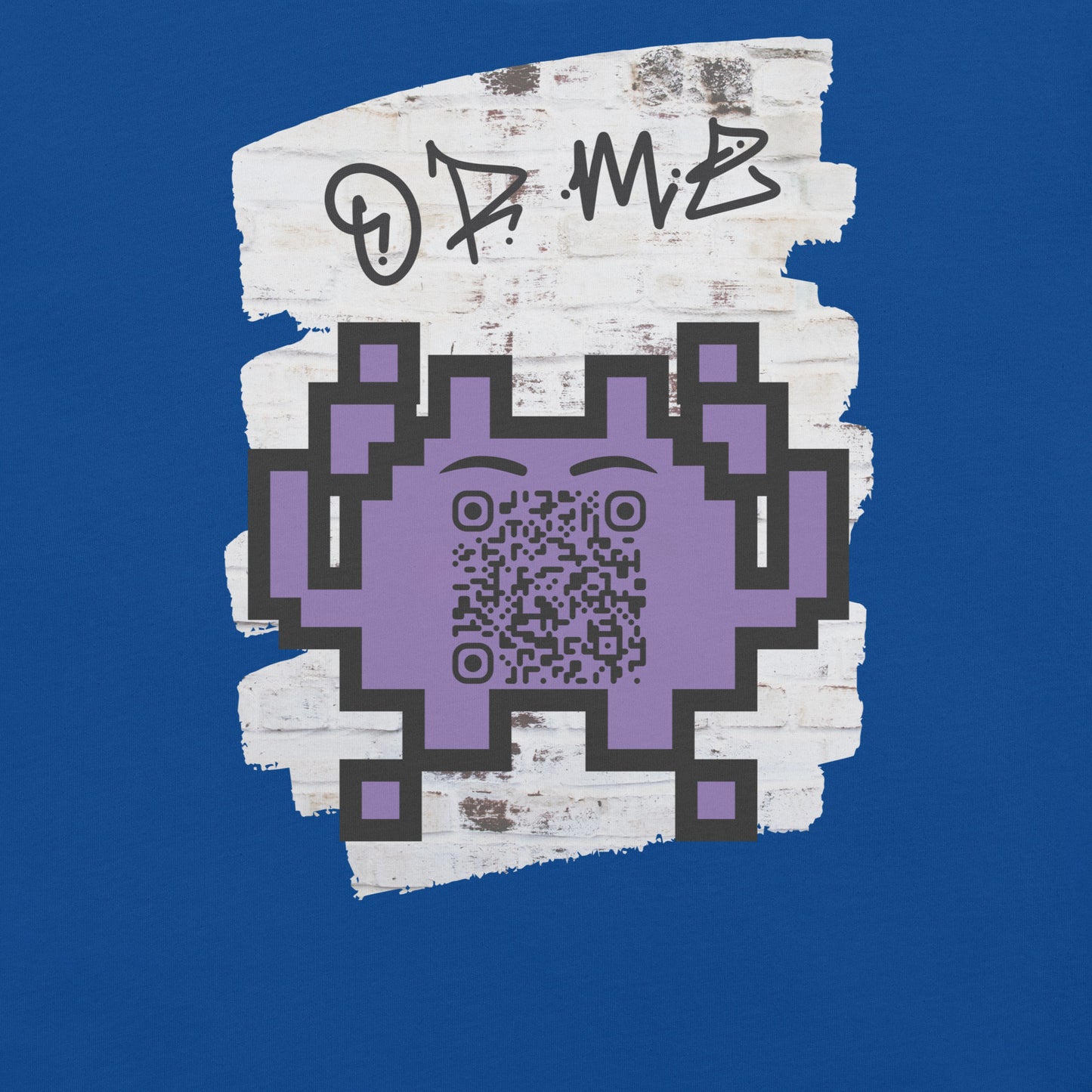Graffiti Wall Alien QR Code T-Shirt – For Gamers and YouTubers