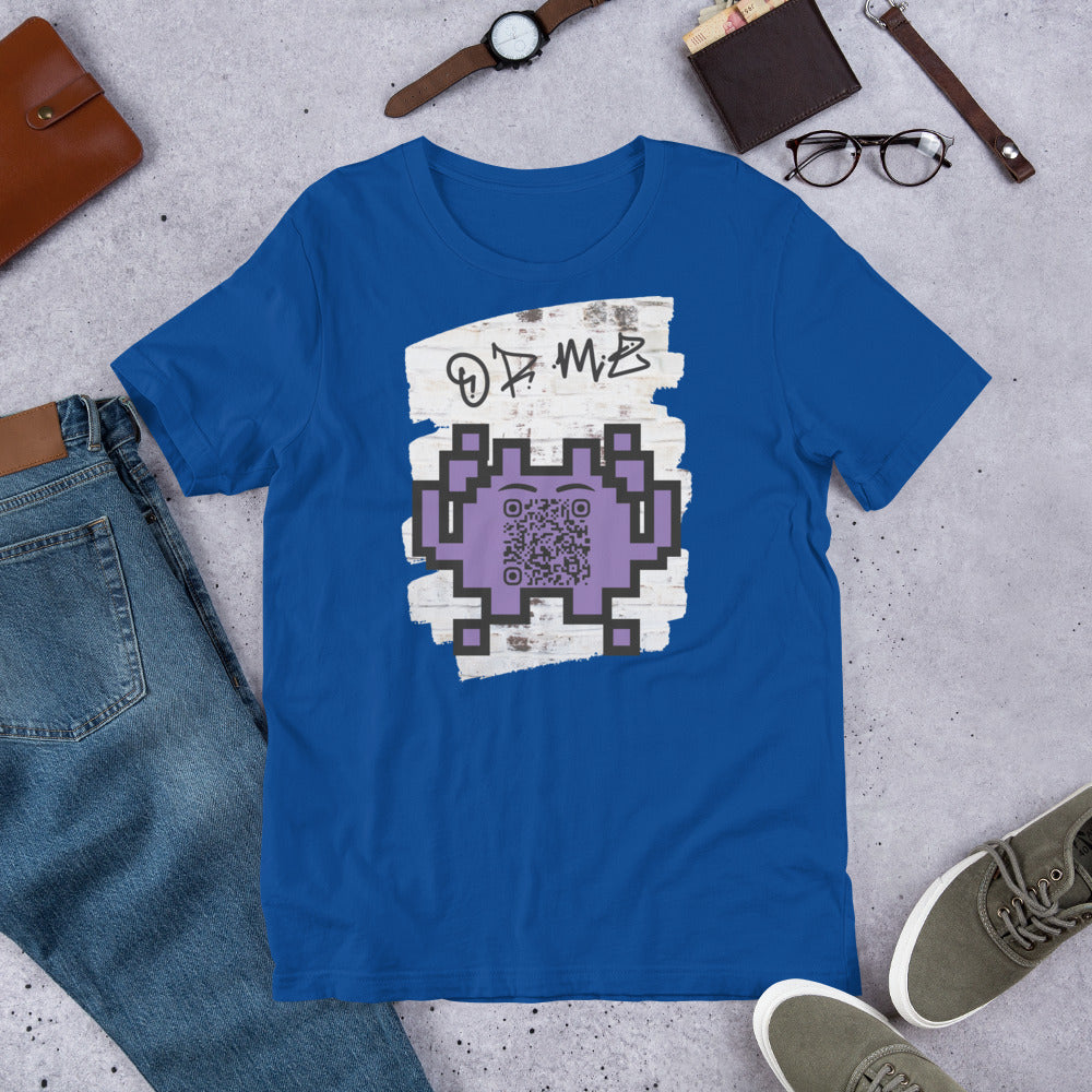 Graffiti Wall Alien QR Code T-Shirt – For Gamers and YouTubers
