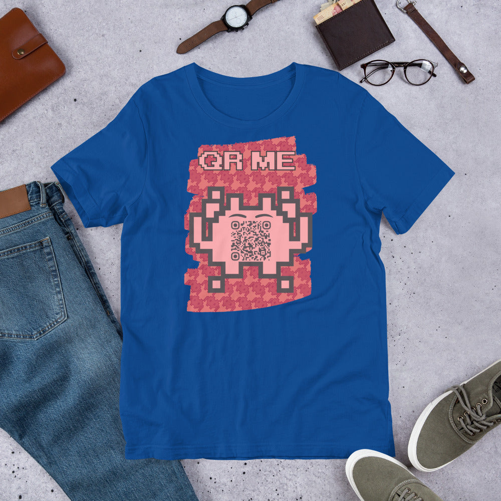 Red Alien QR Code T-Shirt – Go Boldly and Share