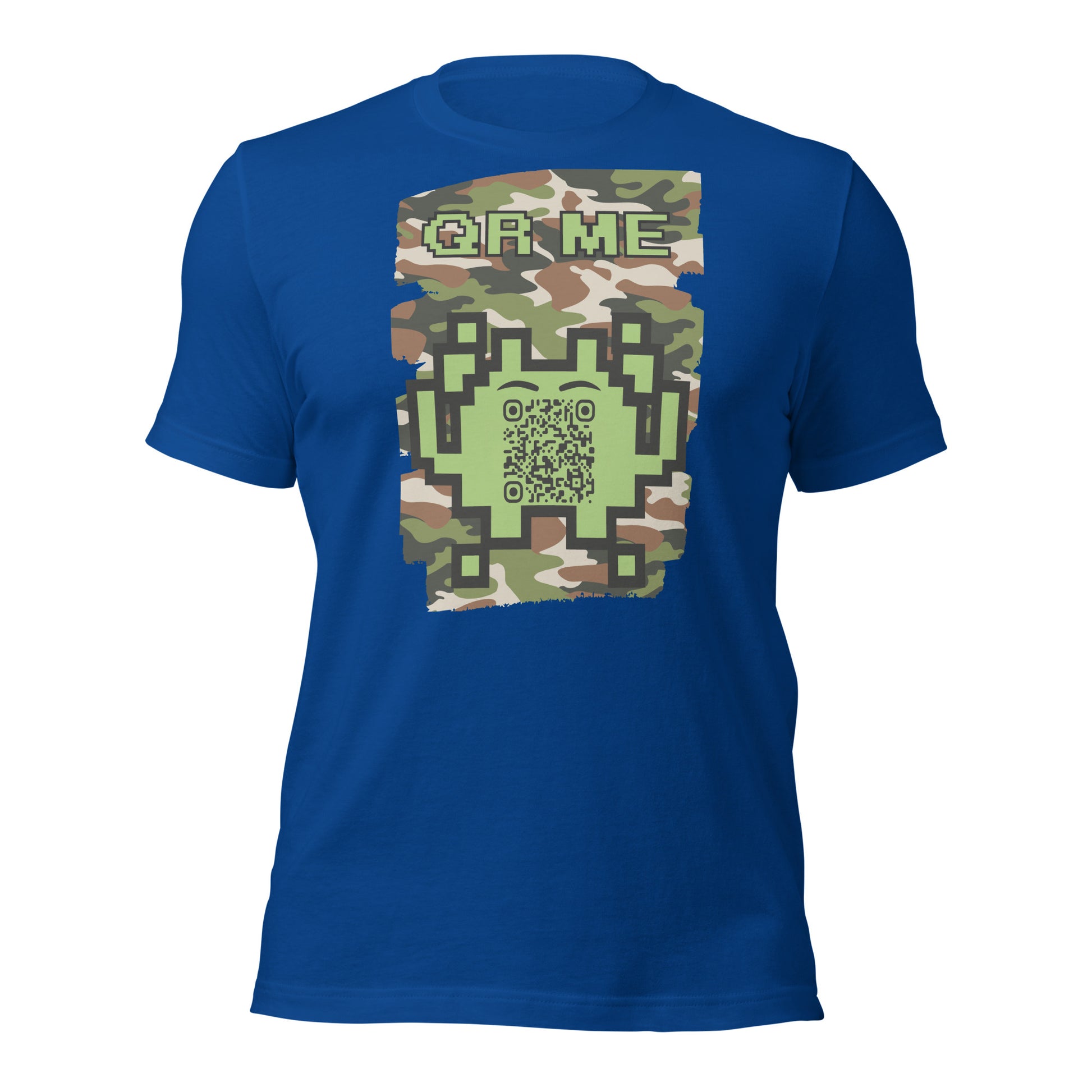 Green Camo Alien QR Code T-Shirt β For Gamers and Digital Creators