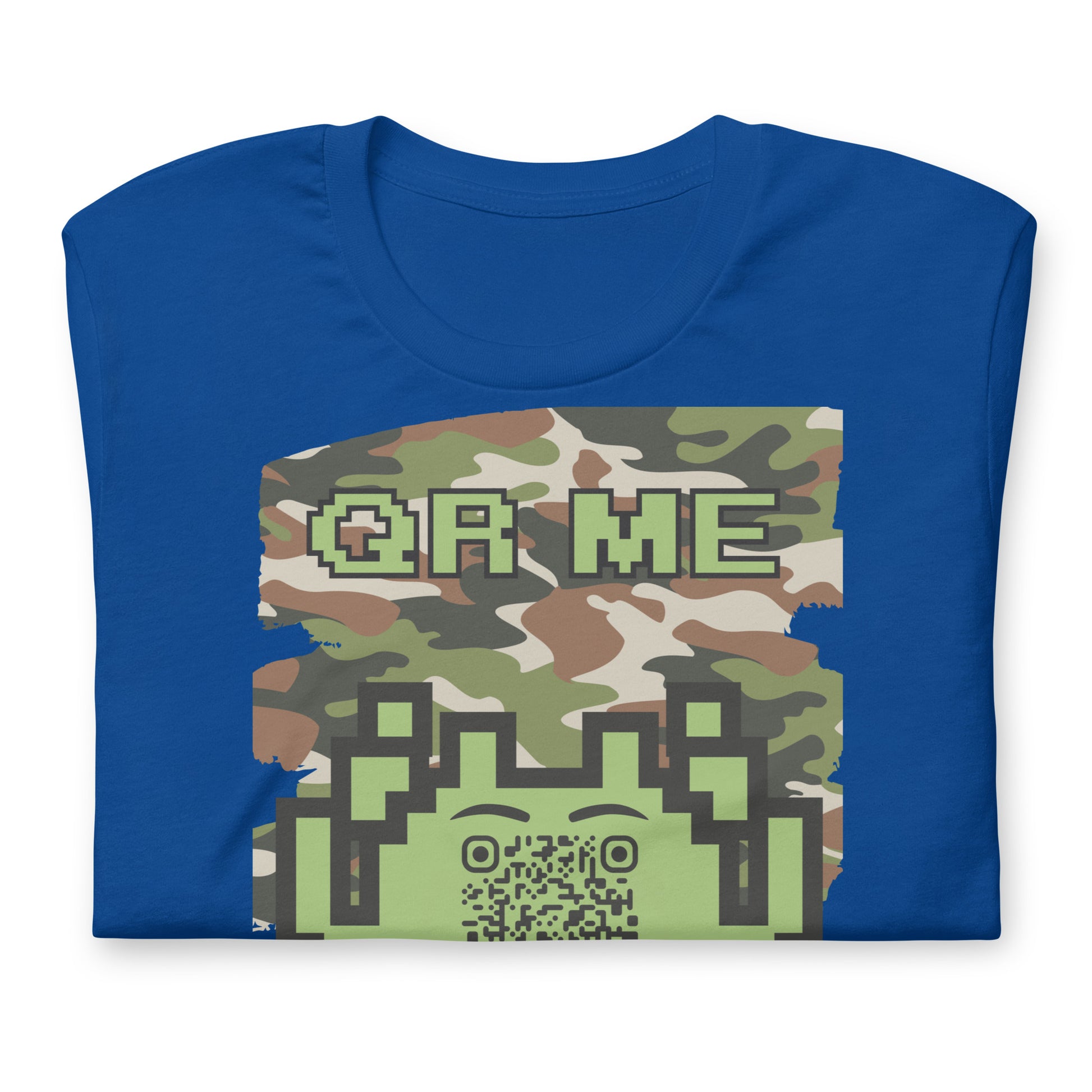 Green Camo Alien QR Code T-Shirt β For Gamers and Digital Creators