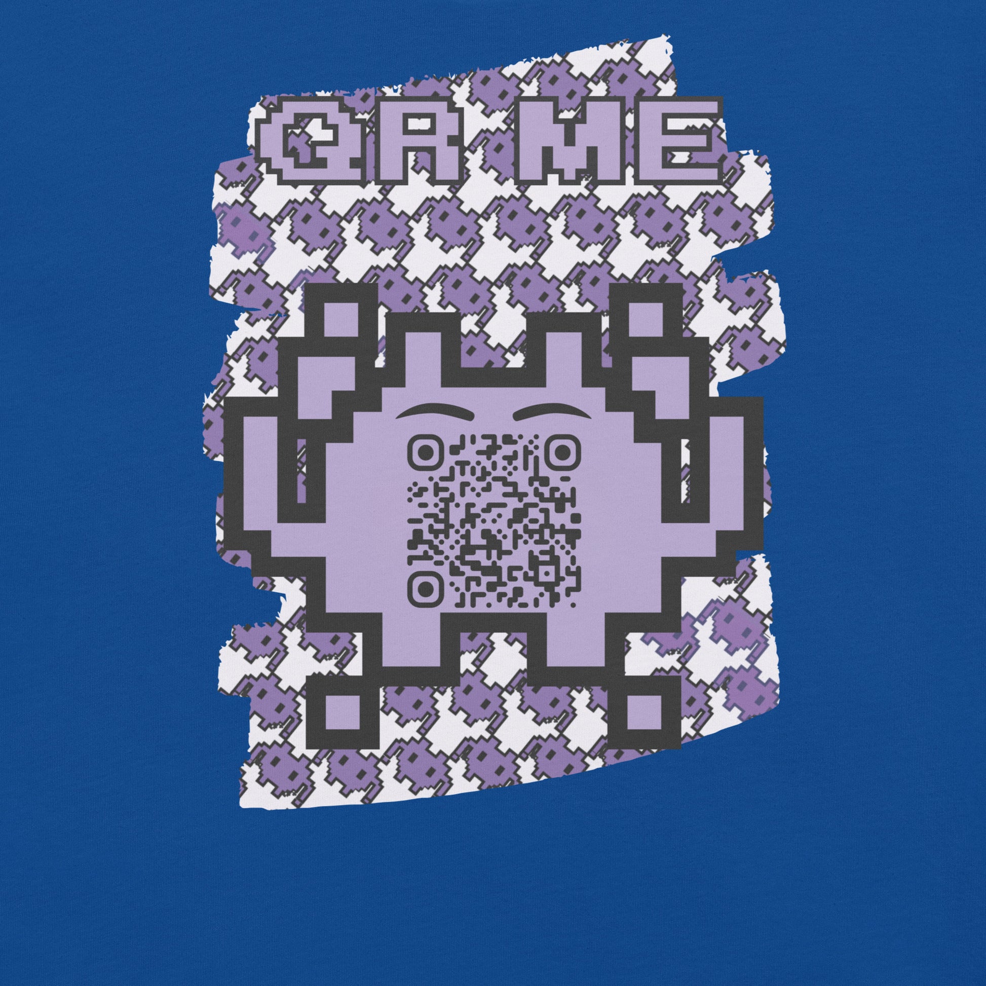 Purple Alien QR Code T-Shirt – For Gamers and YouTubers