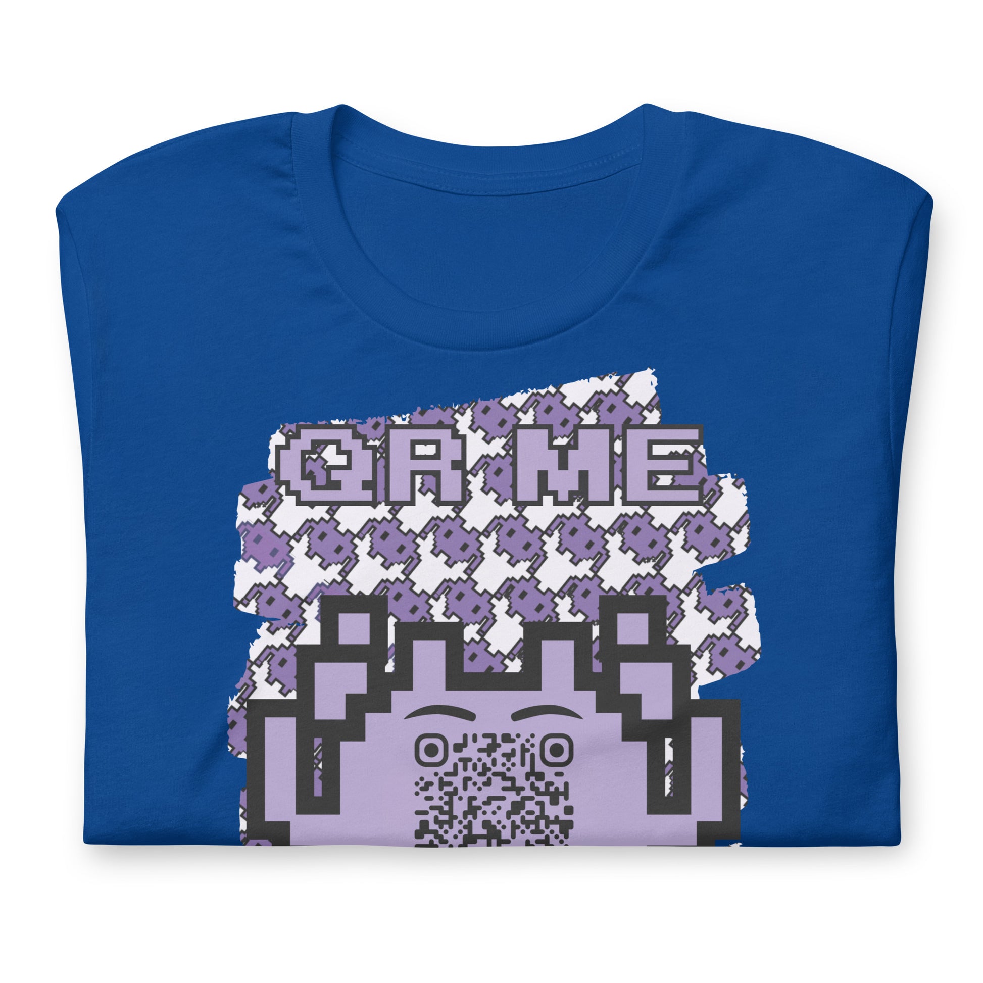 Purple Alien QR Code T-Shirt – For Gamers and YouTubers