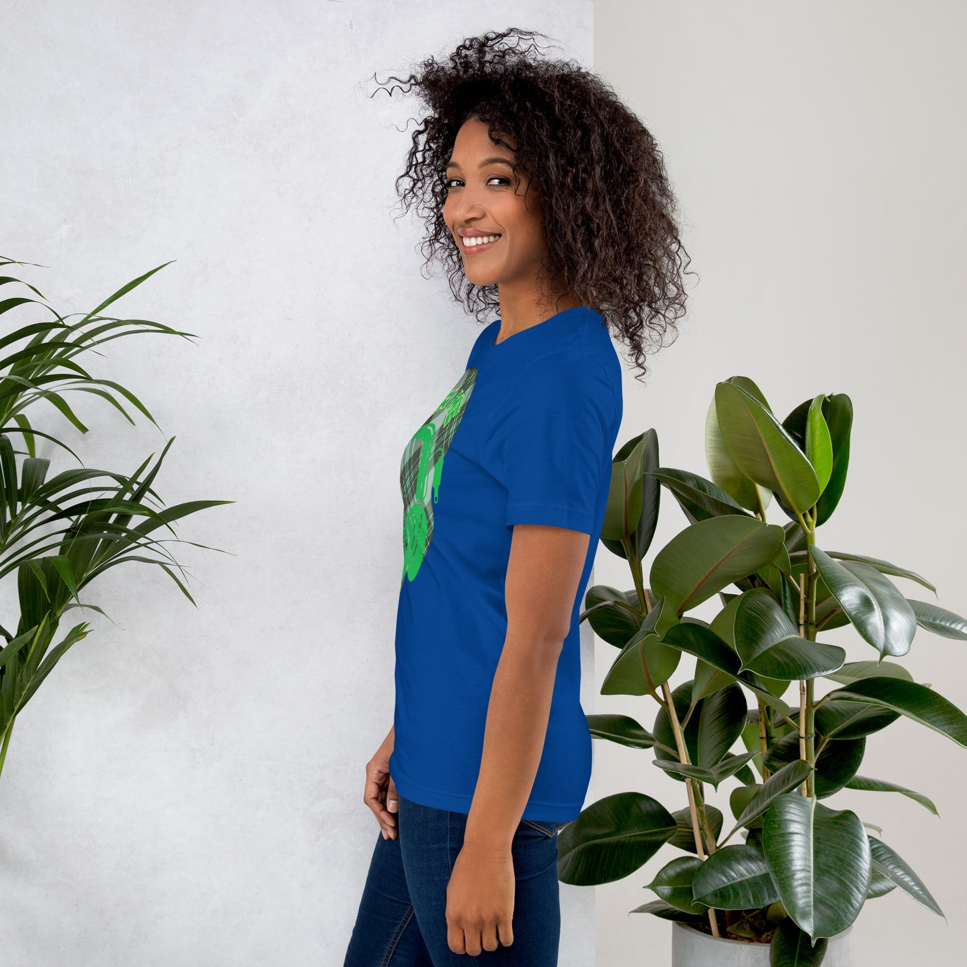 Green Check QR Code T-Shirt – Share Your Music with a Classic Twist