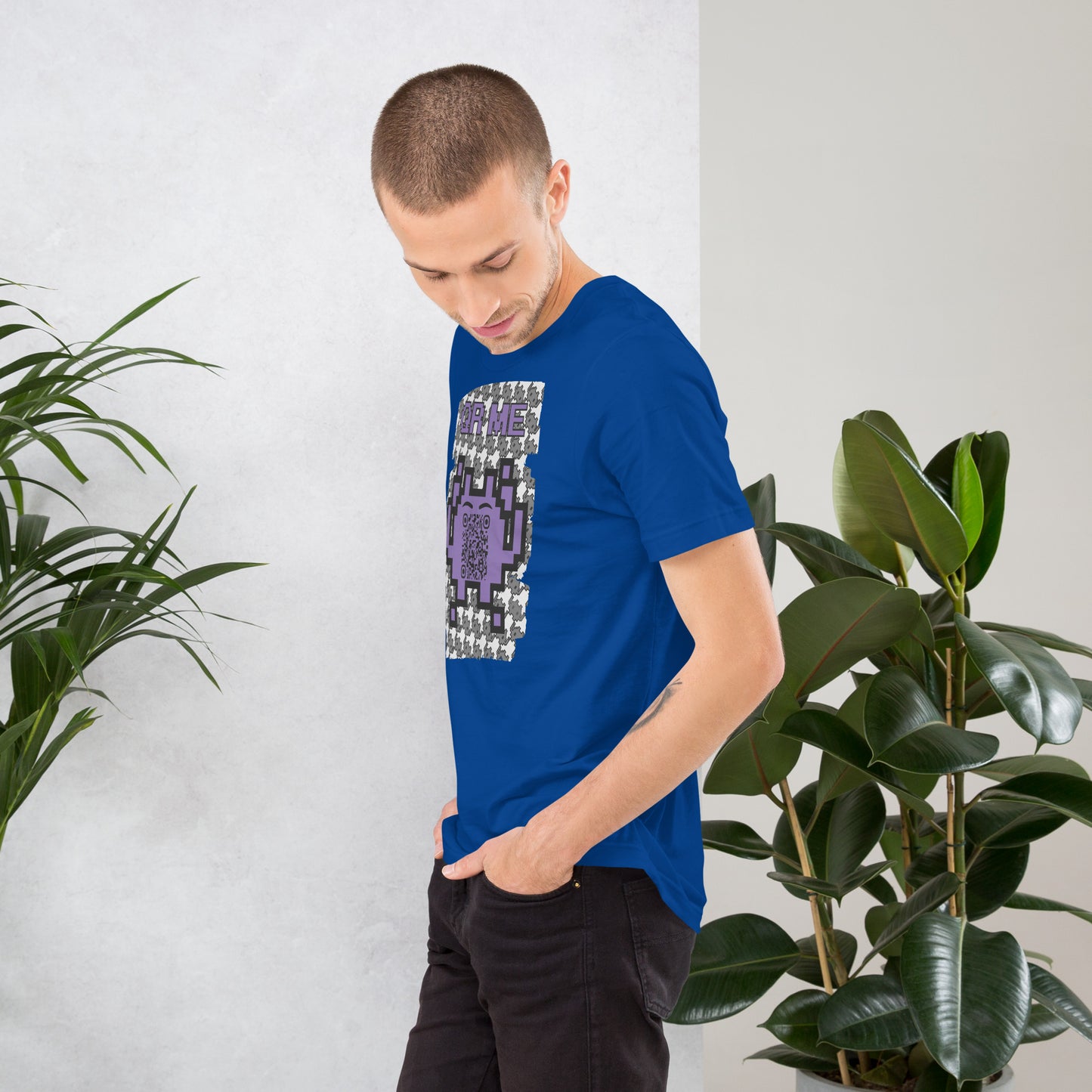 Mono Alien QR Code T-Shirt – Share Your Gaming and YouTube Links