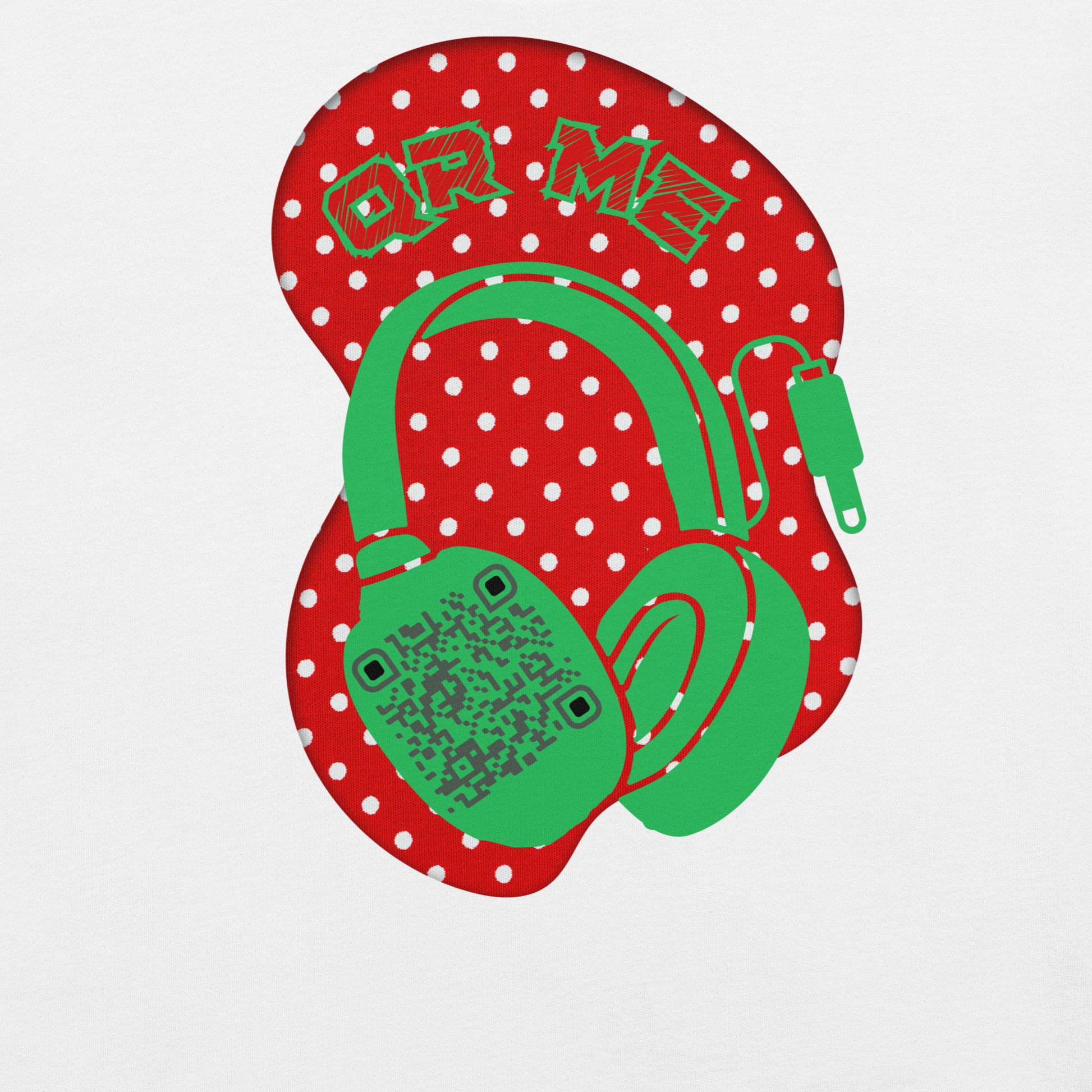 Polka Dot QR Code T-Shirt – Share Your Playlist in Style