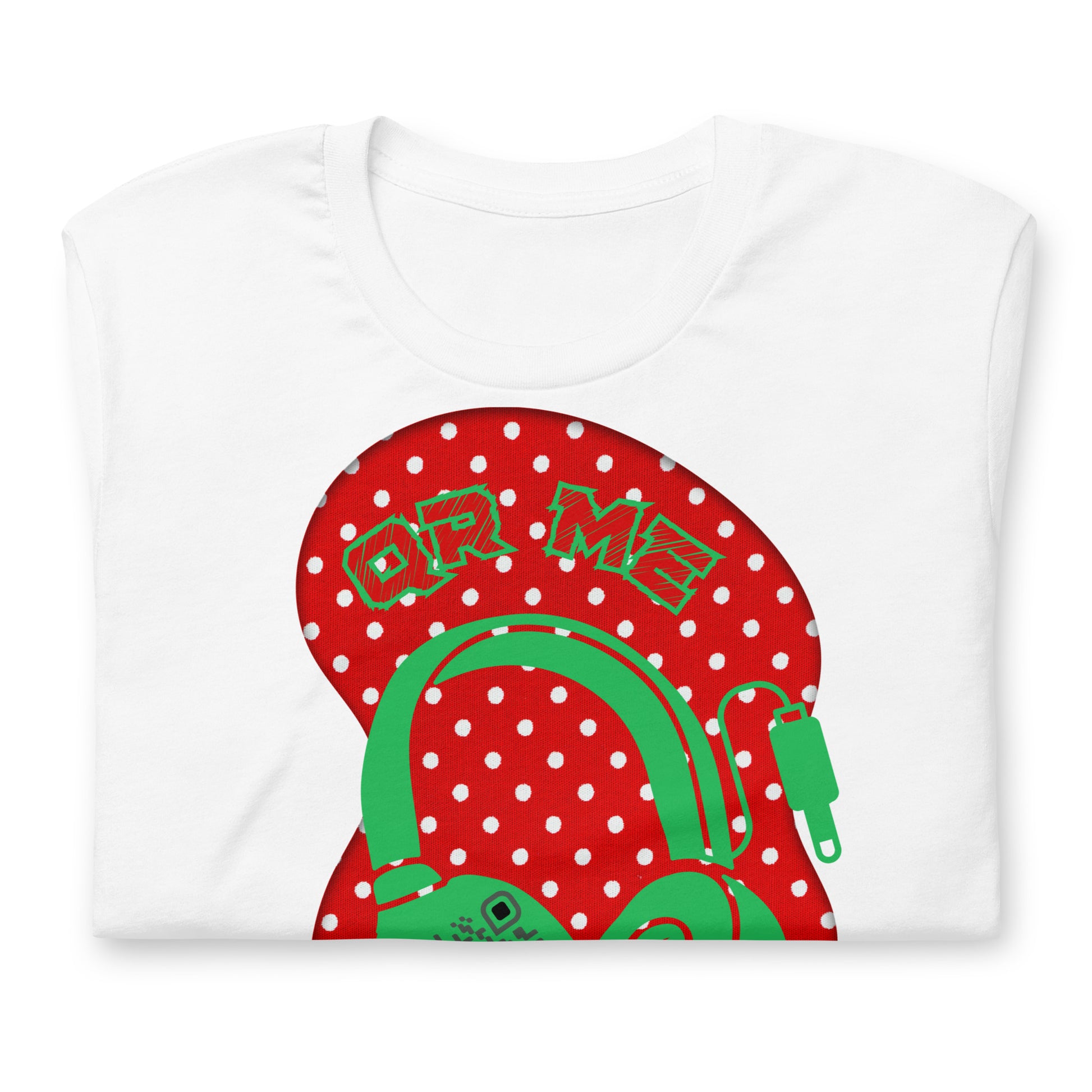 Polka Dot QR Code T-Shirt – Share Your Playlist in Style