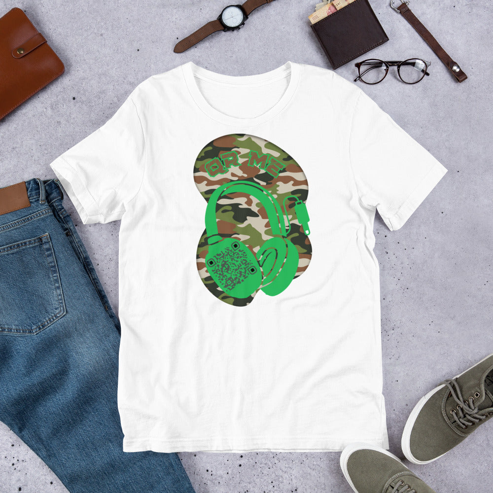 Green Camo QR Code T-Shirt – Share Your Music in Style