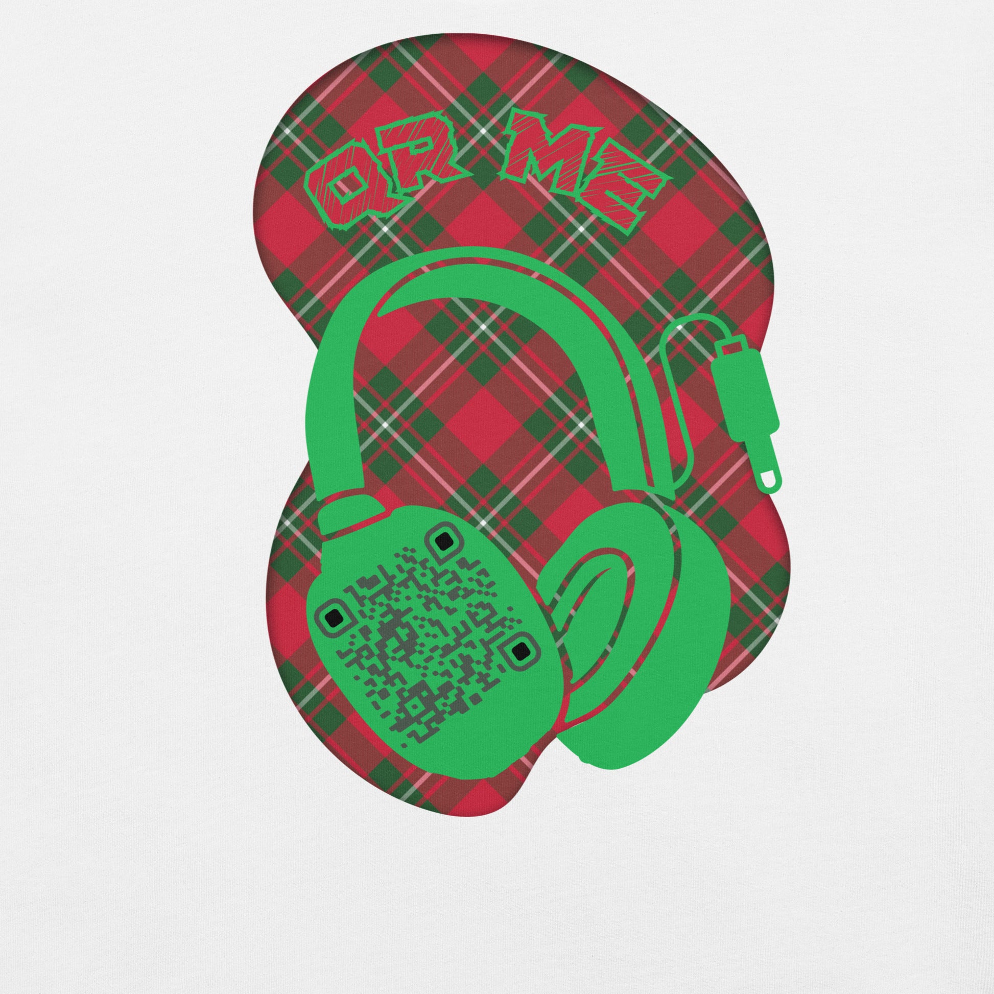 Tartan QR Code T-Shirt – Share Your Music with Timeless Style