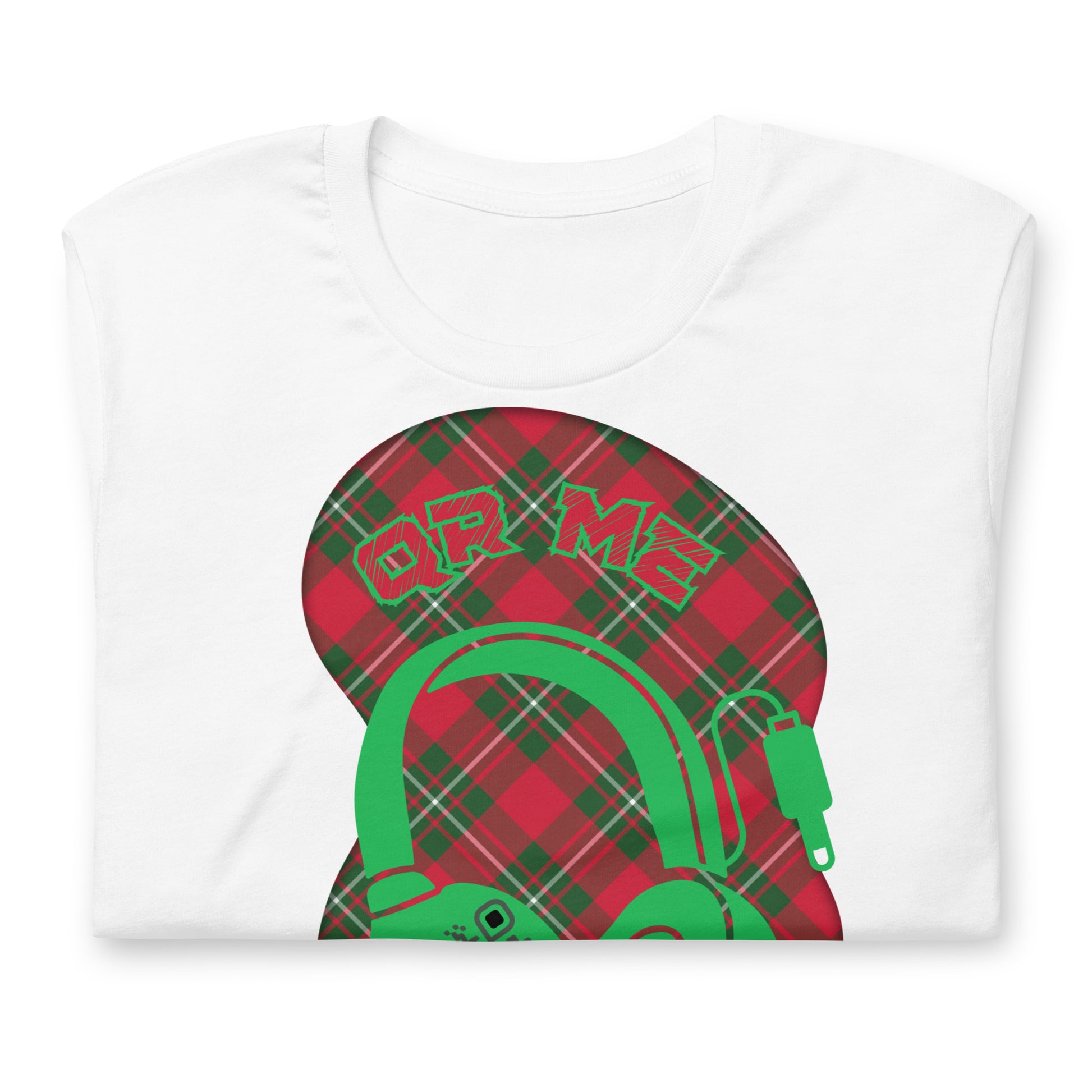 Tartan QR Code T-Shirt – Share Your Music with Timeless Style
