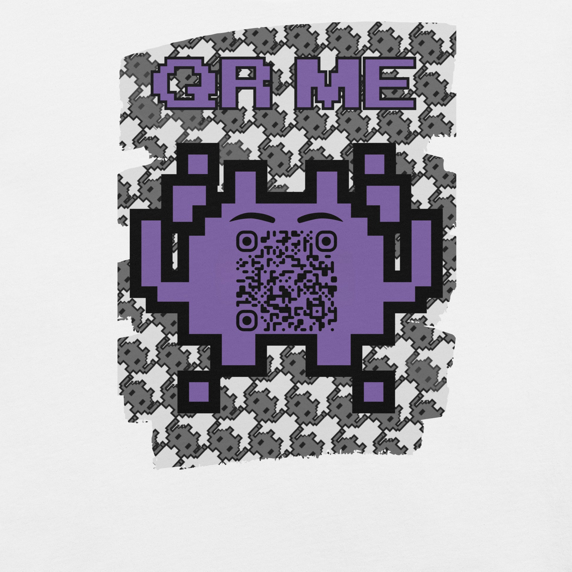 Mono Alien QR Code T-Shirt – Share Your Gaming and YouTube Links