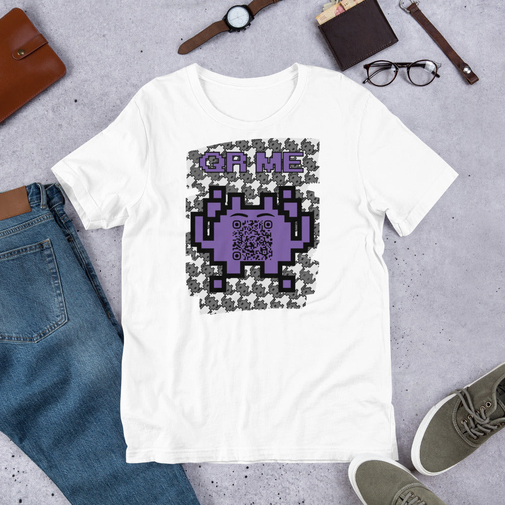 Mono Alien QR Code T-Shirt – Share Your Gaming and YouTube Links