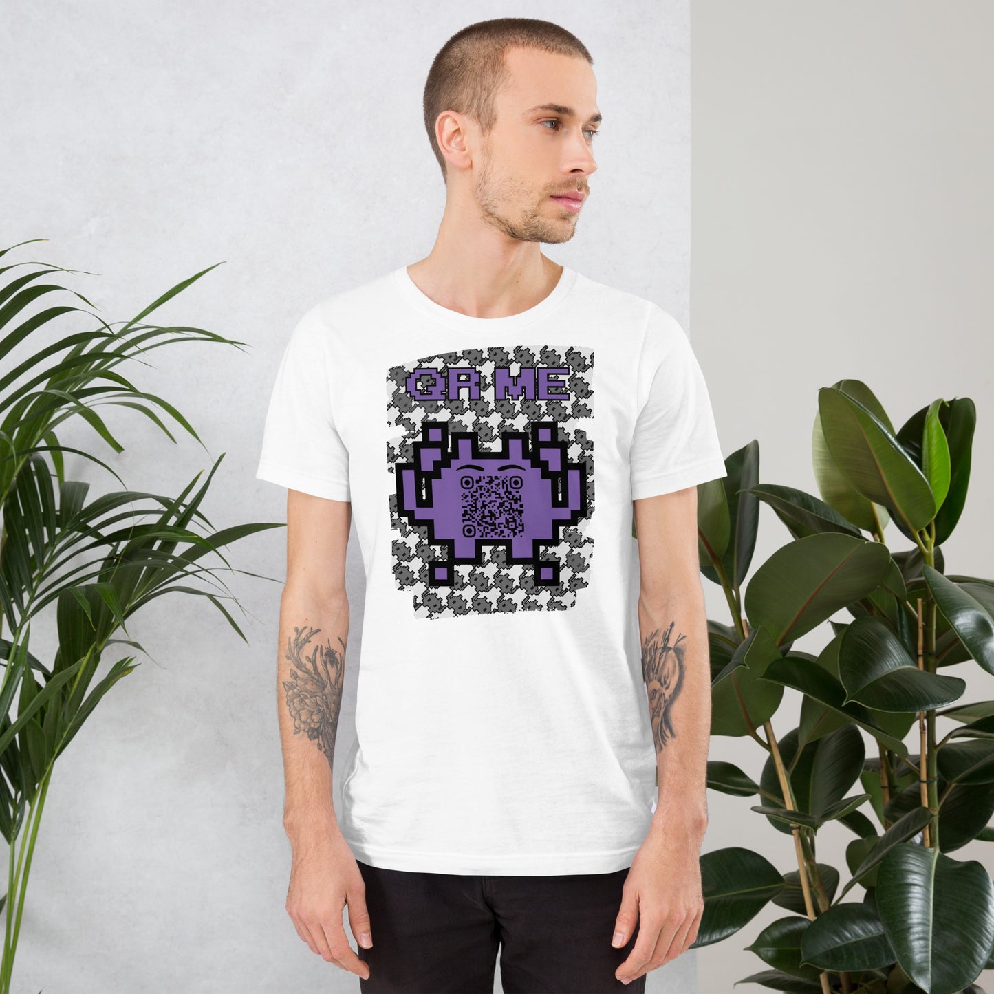 Mono Alien QR Code T-Shirt – Share Your Gaming and YouTube Links