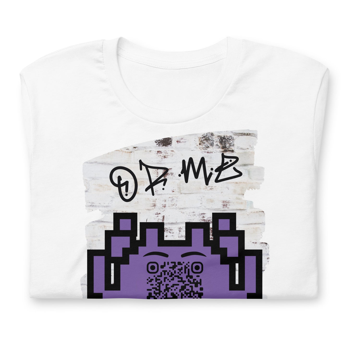 Graffiti Wall Alien QR Code T-Shirt – For Gamers and YouTubers