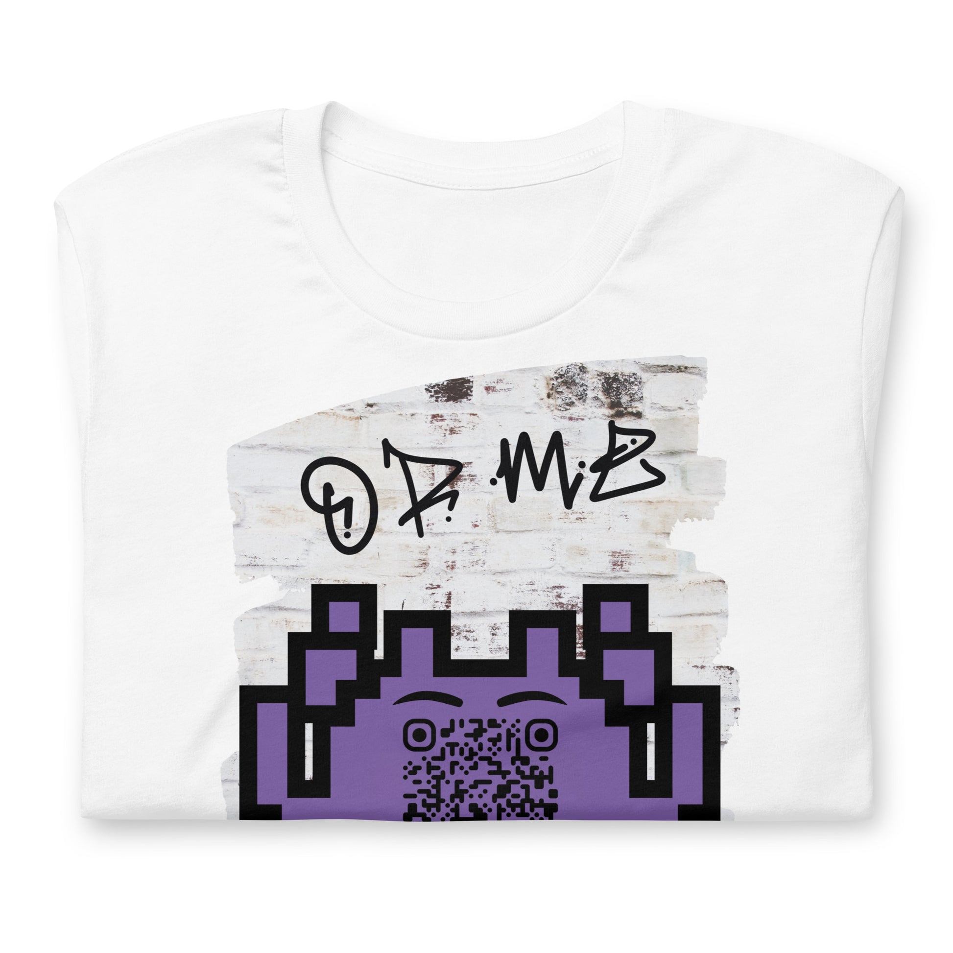 Graffiti Wall Alien QR Code T-Shirt – For Gamers and YouTubers