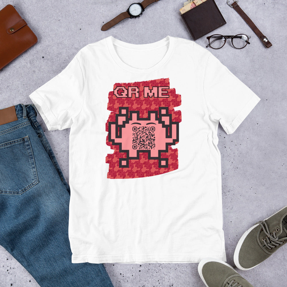 Red Alien QR Code T-Shirt – Go Boldly and Share