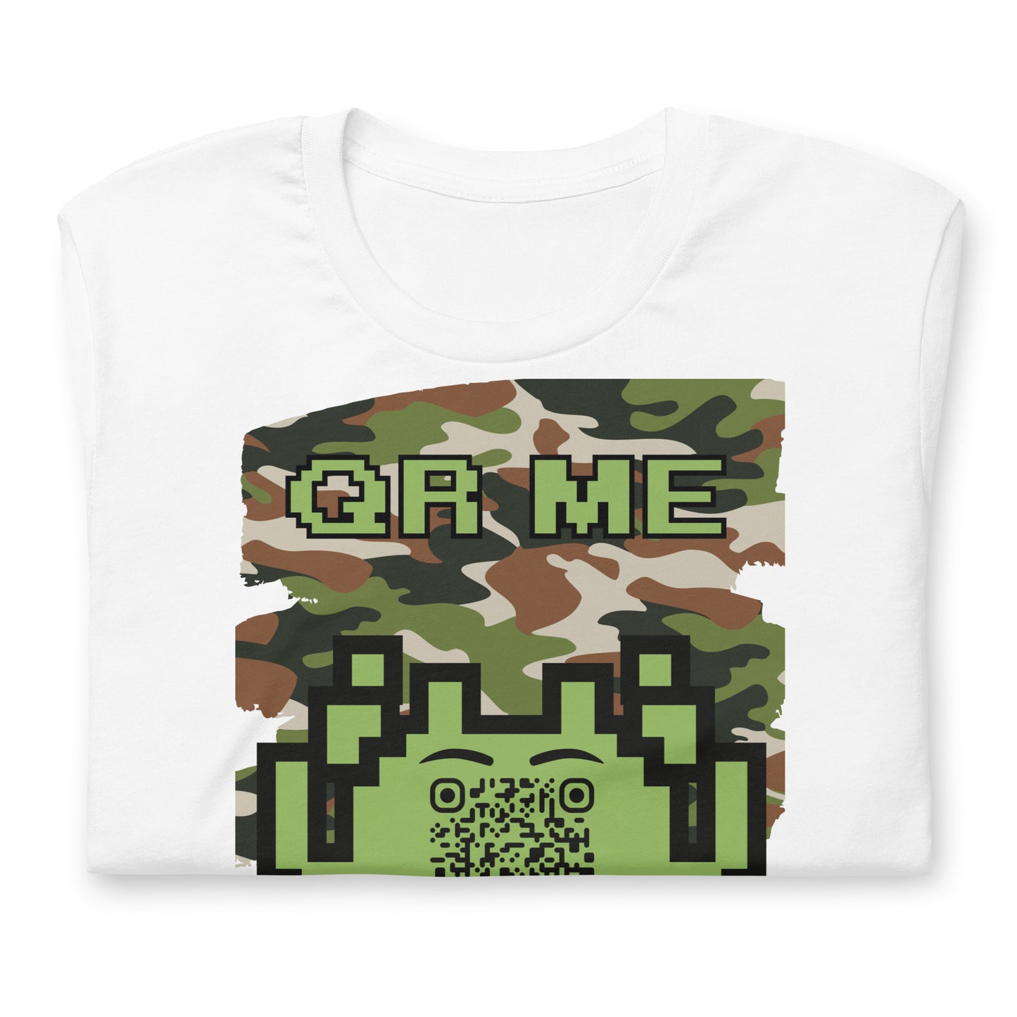 Green Camo Alien QR Code T-Shirt β For Gamers and Digital Creators