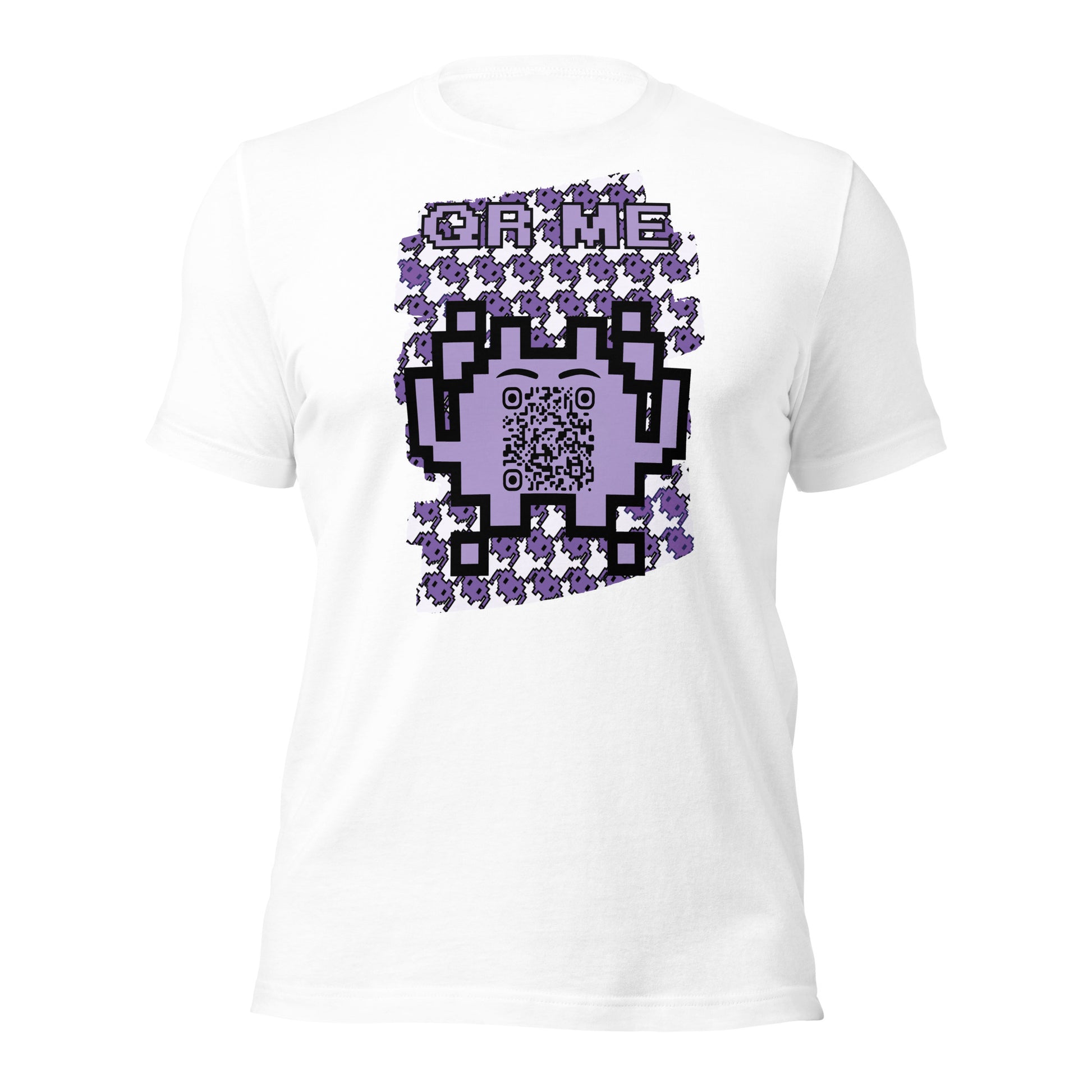 Purple Alien QR Code T-Shirt – For Gamers and YouTubers