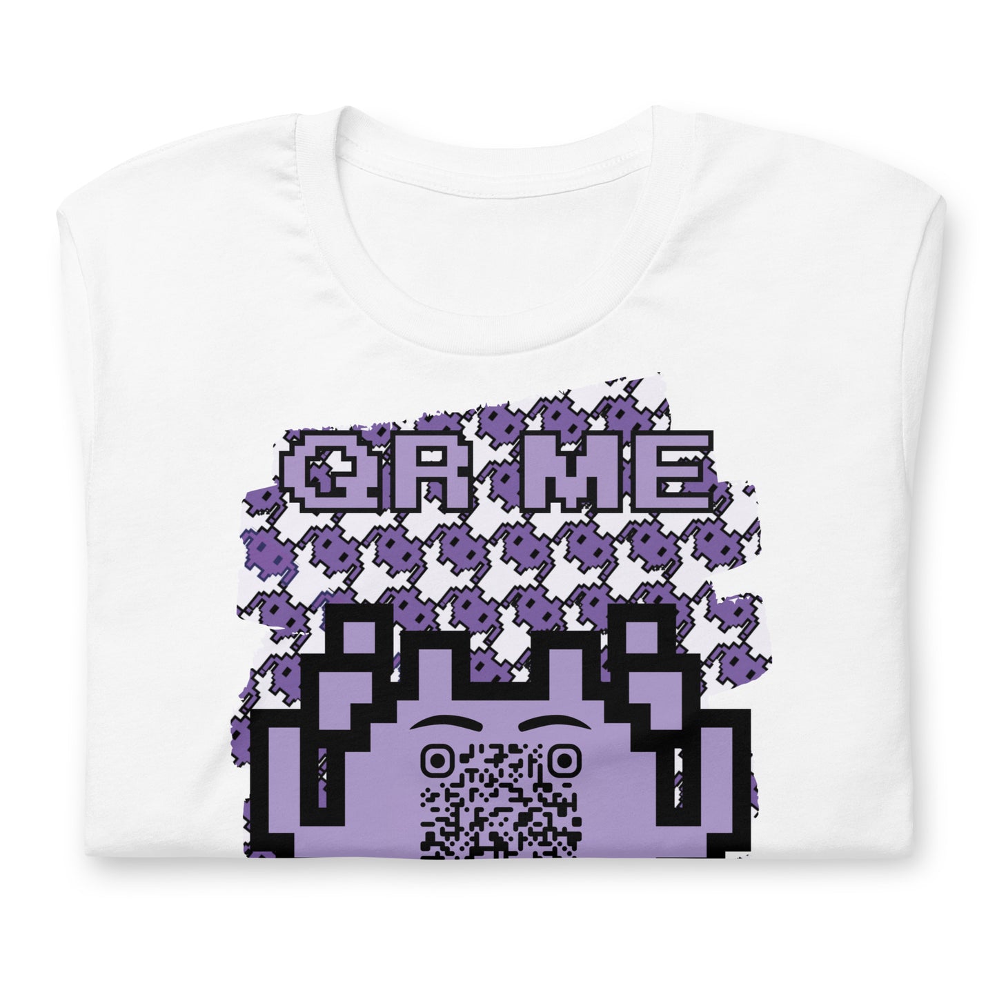 Purple Alien QR Code T-Shirt – For Gamers and YouTubers