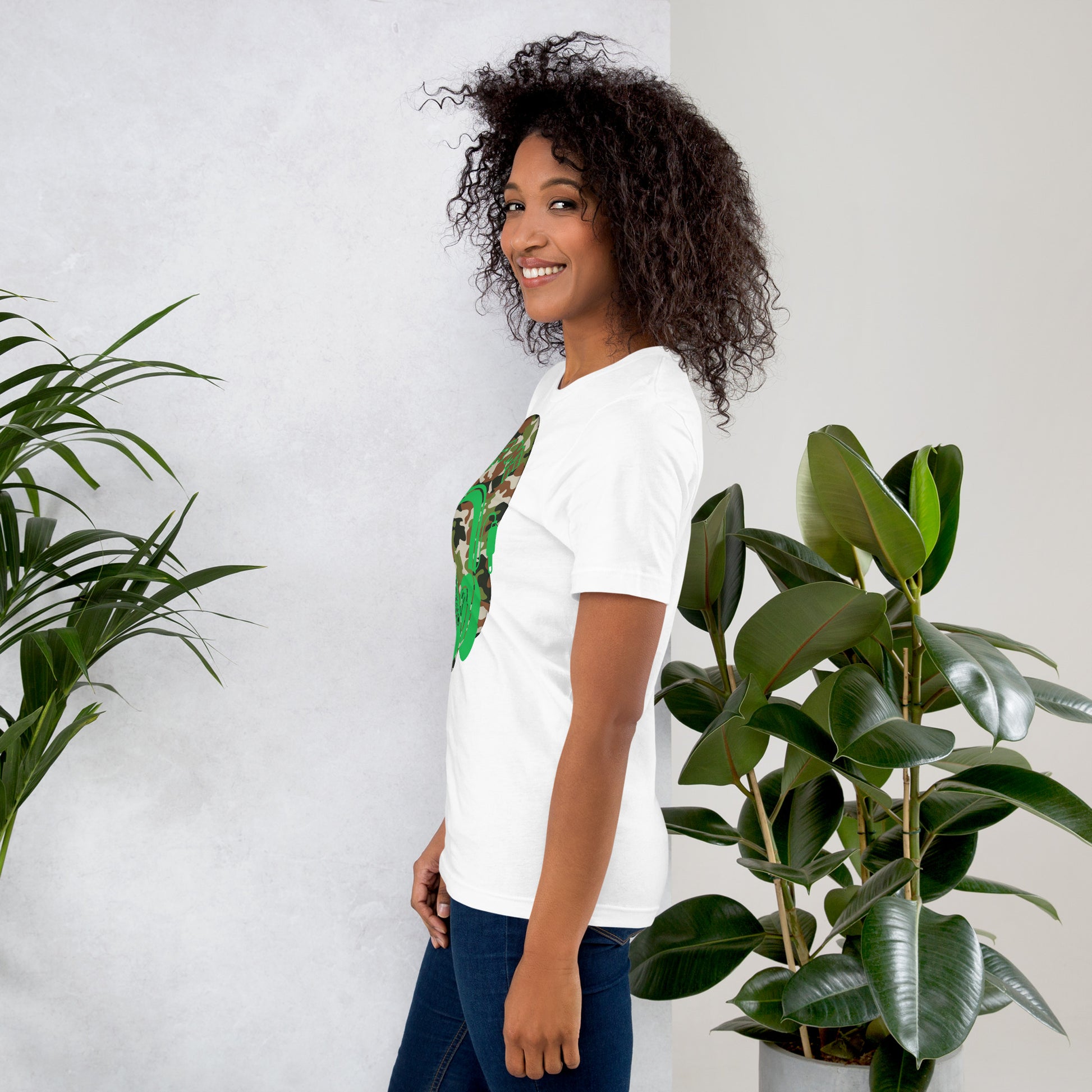 Green Camo QR Code T-Shirt – Share Your Music in Style