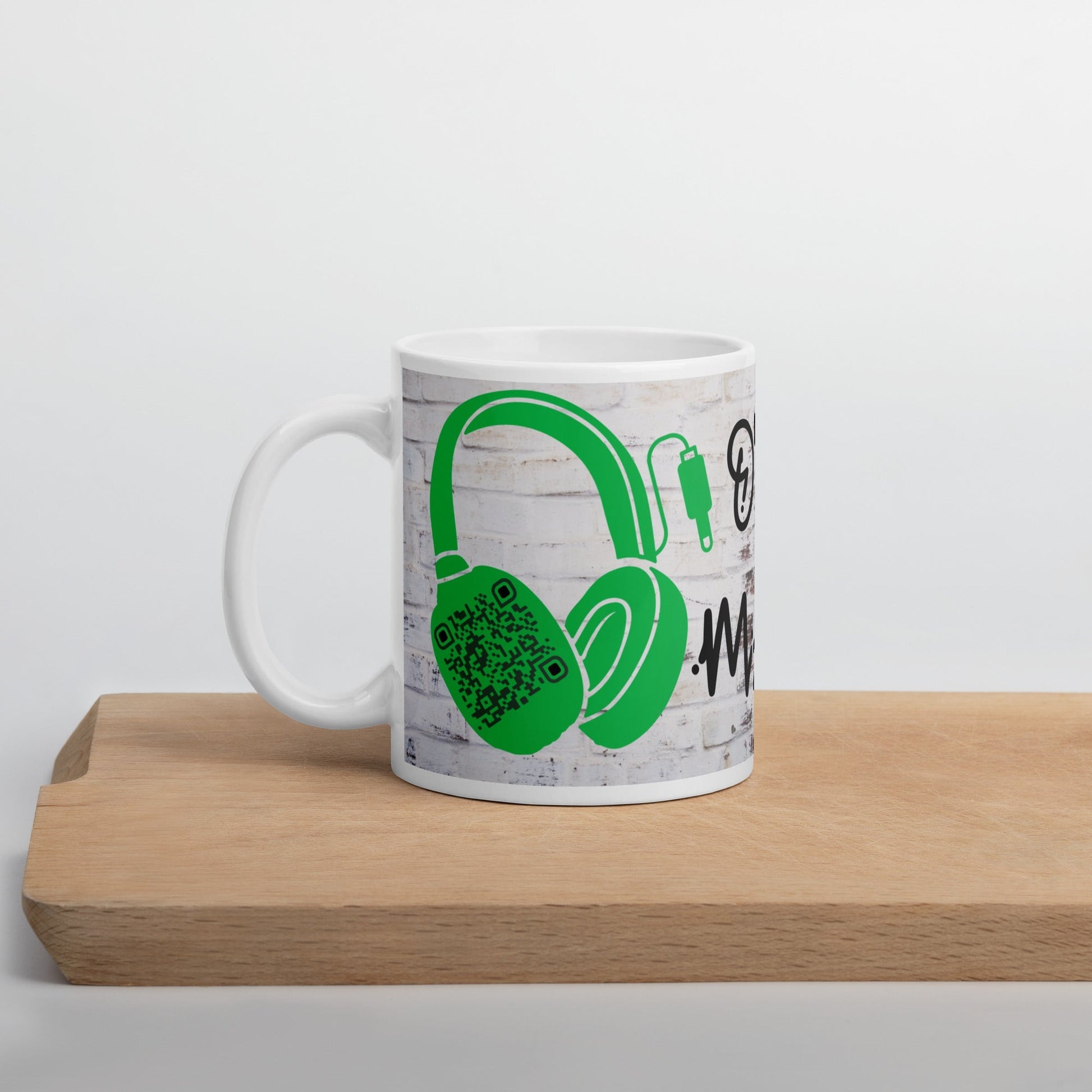 Graffiti Wall Art QR Code Mug β Share Your Music in Style