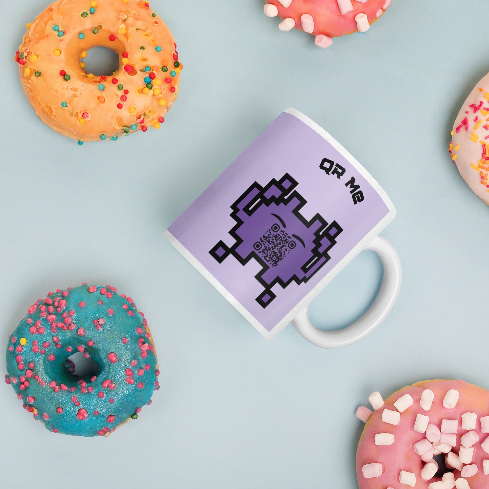 Alien Emoji Personalized QR Code mug