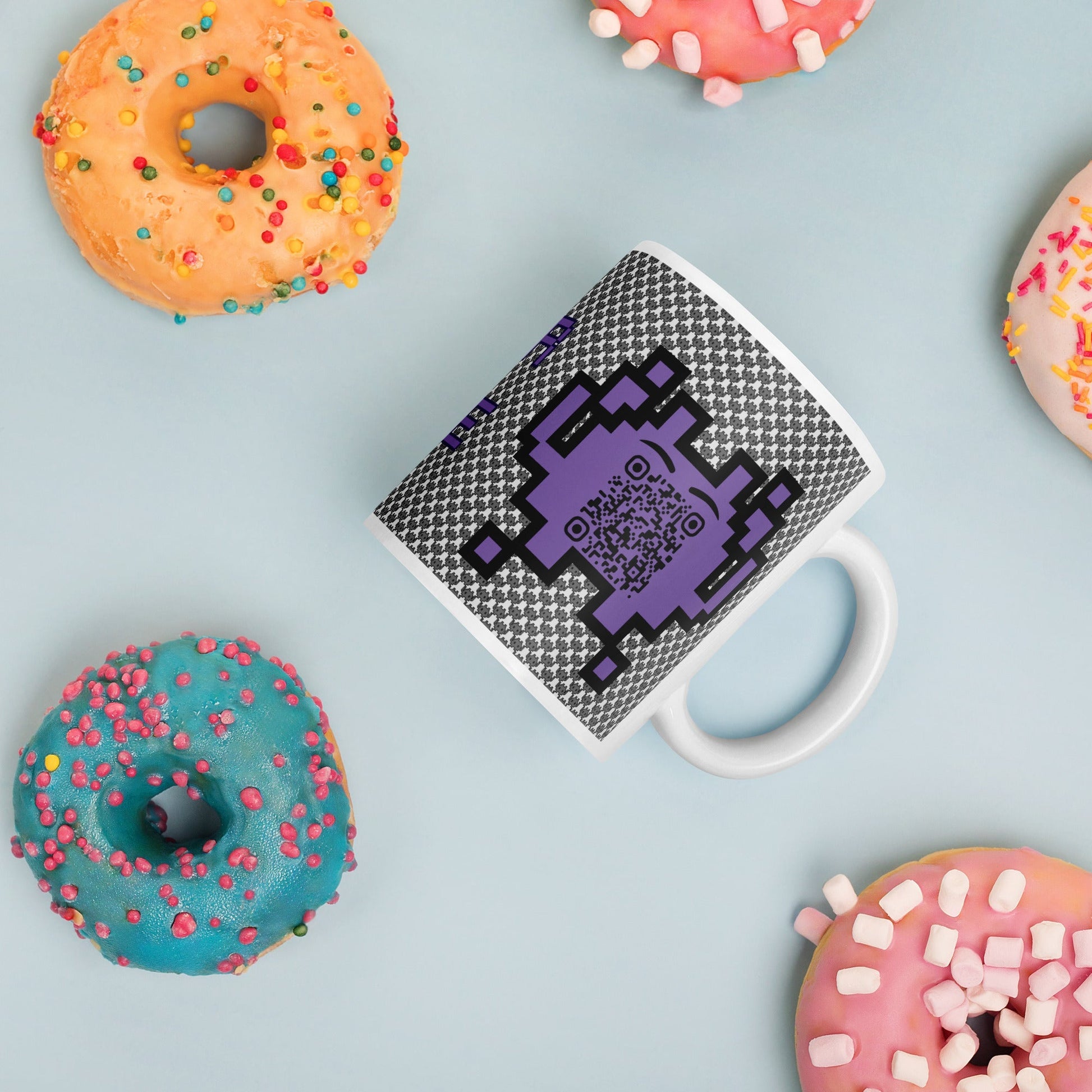 Alien Emoji QR Code Mono Mug β Share Your Gaming Stats
