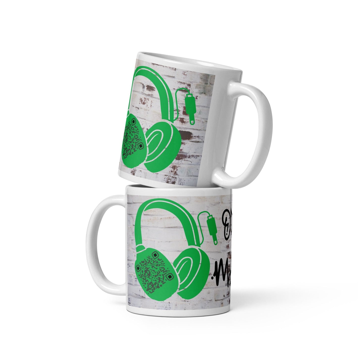 Graffiti Wall Art QR Code Mug β Share Your Music in Style