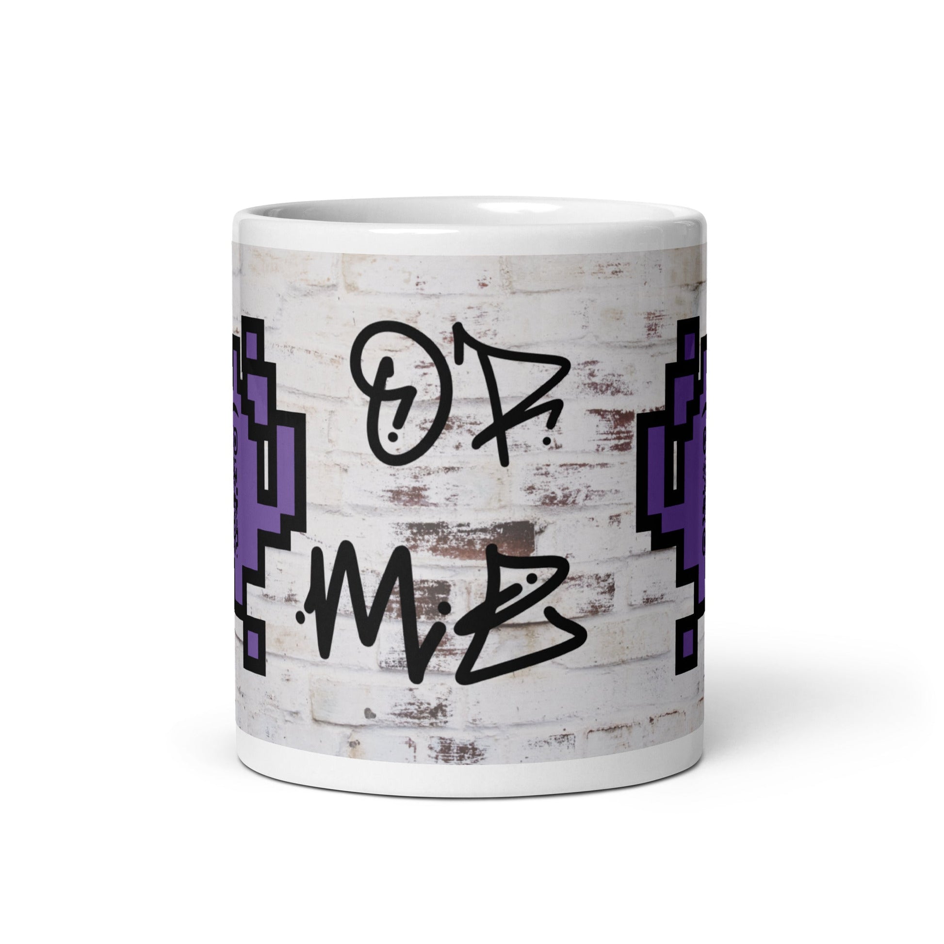Graffiti Wall Alien Emoji QR Code Mug - For The Gamers
