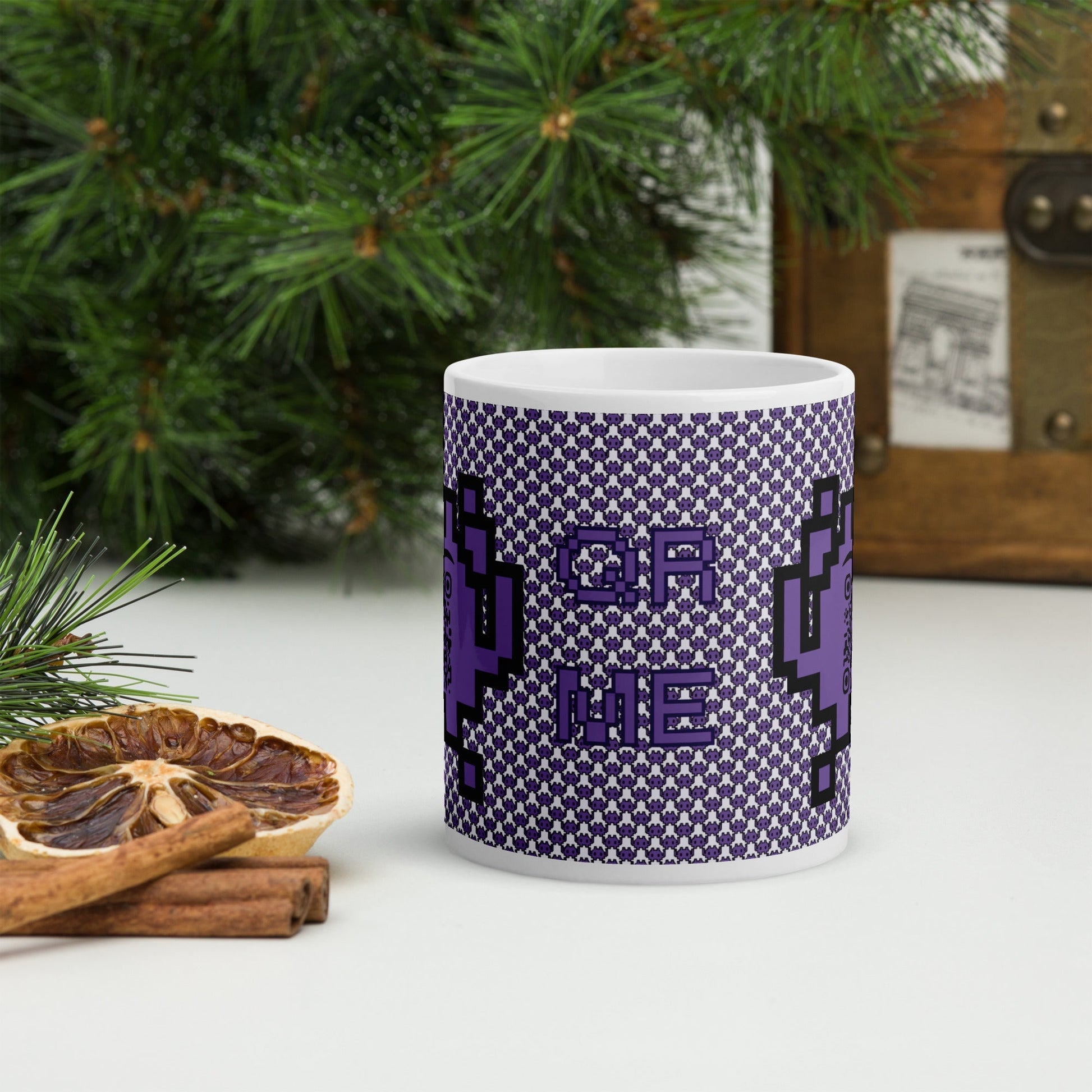 Alien Emoji QR Code Mug Original β Share Your Gaming World